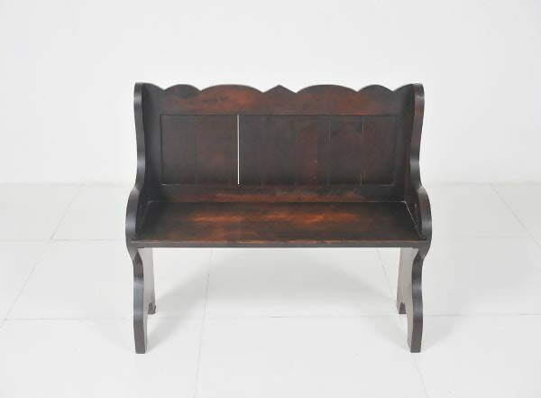 Antigo Banco de Igreja Madeira nobre selado