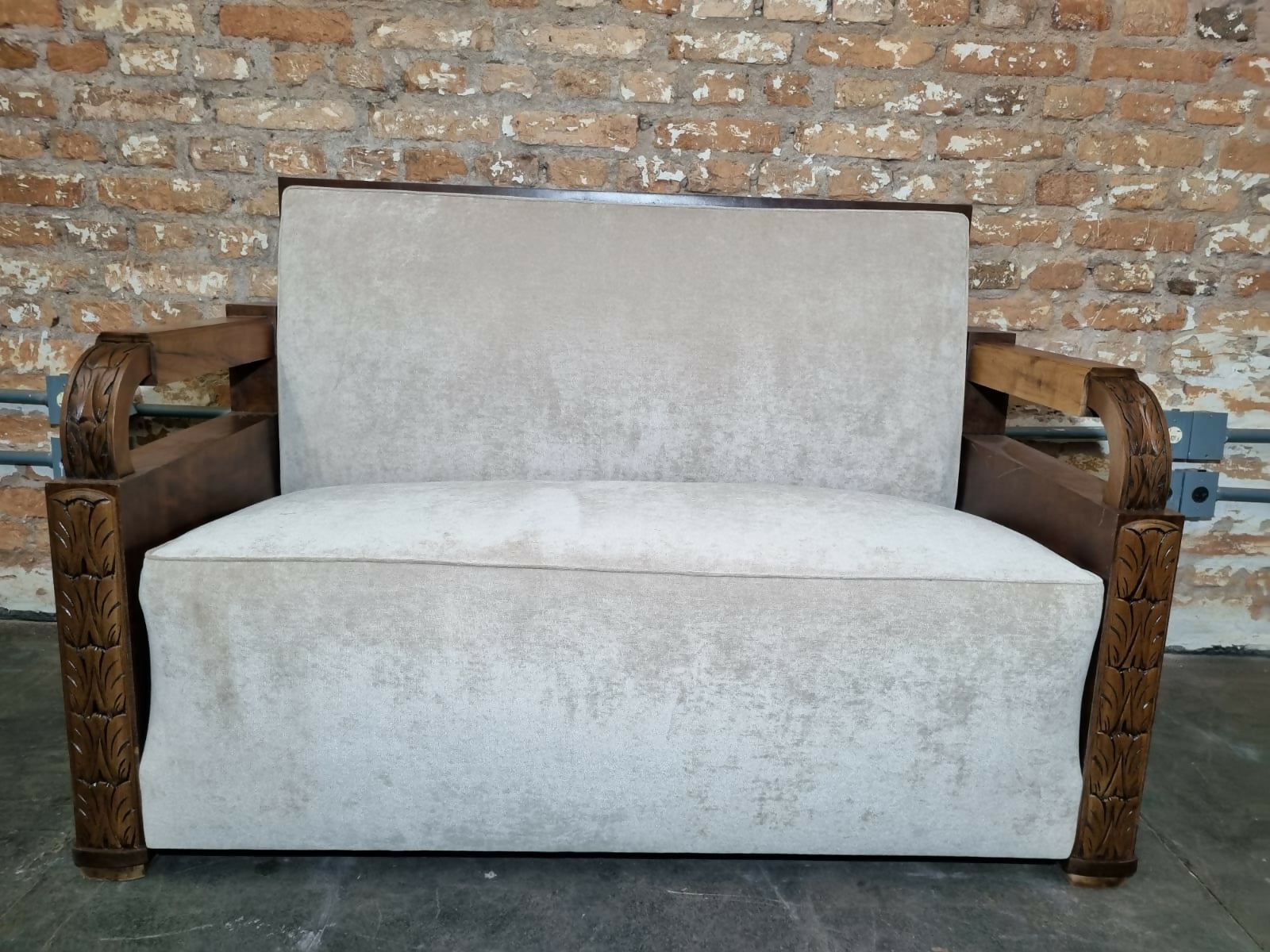Conjunto de Sofá anos 40 Art Déco