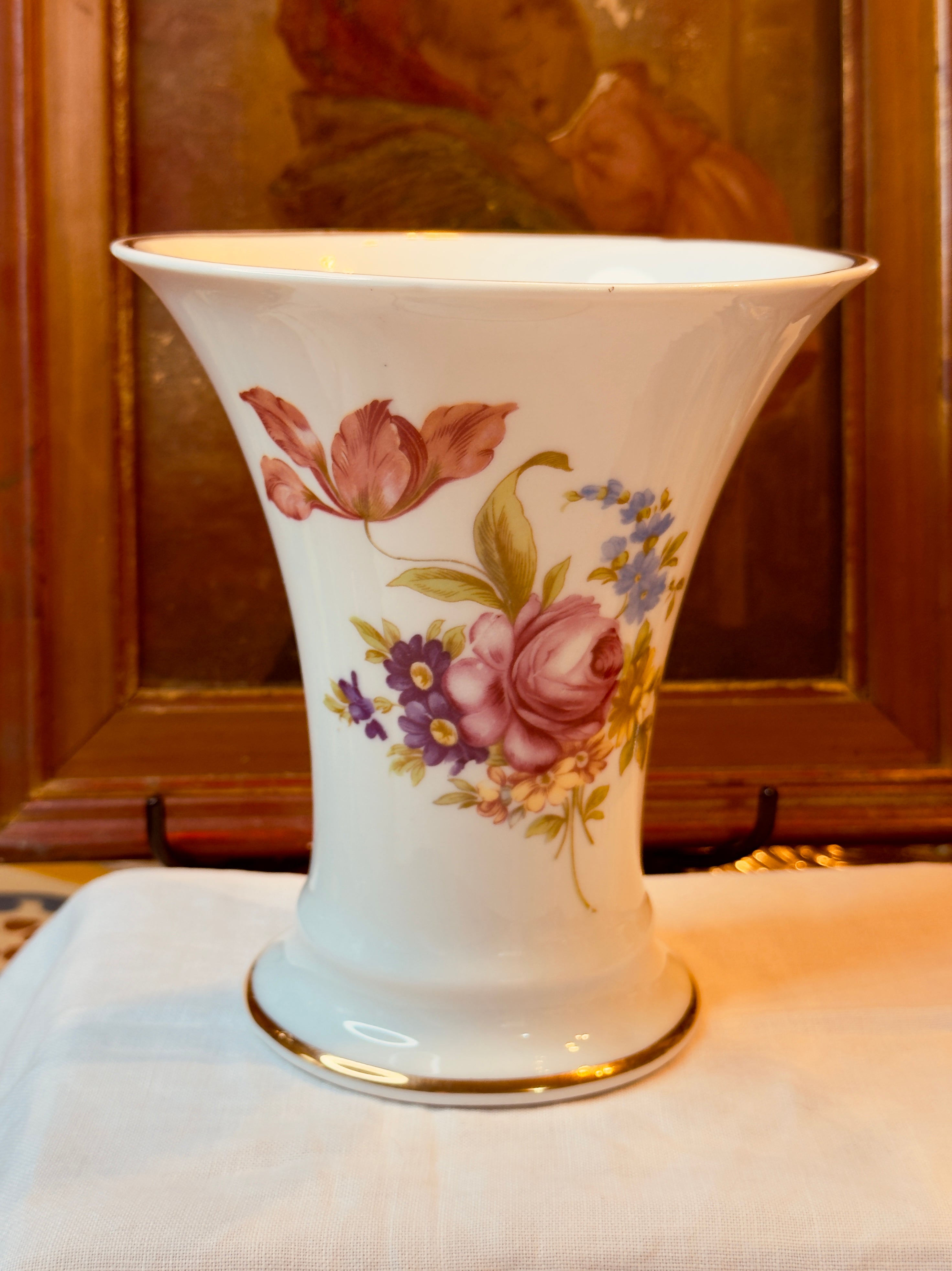 Vaso em Porcelana Renner Floral (22cm altura) 