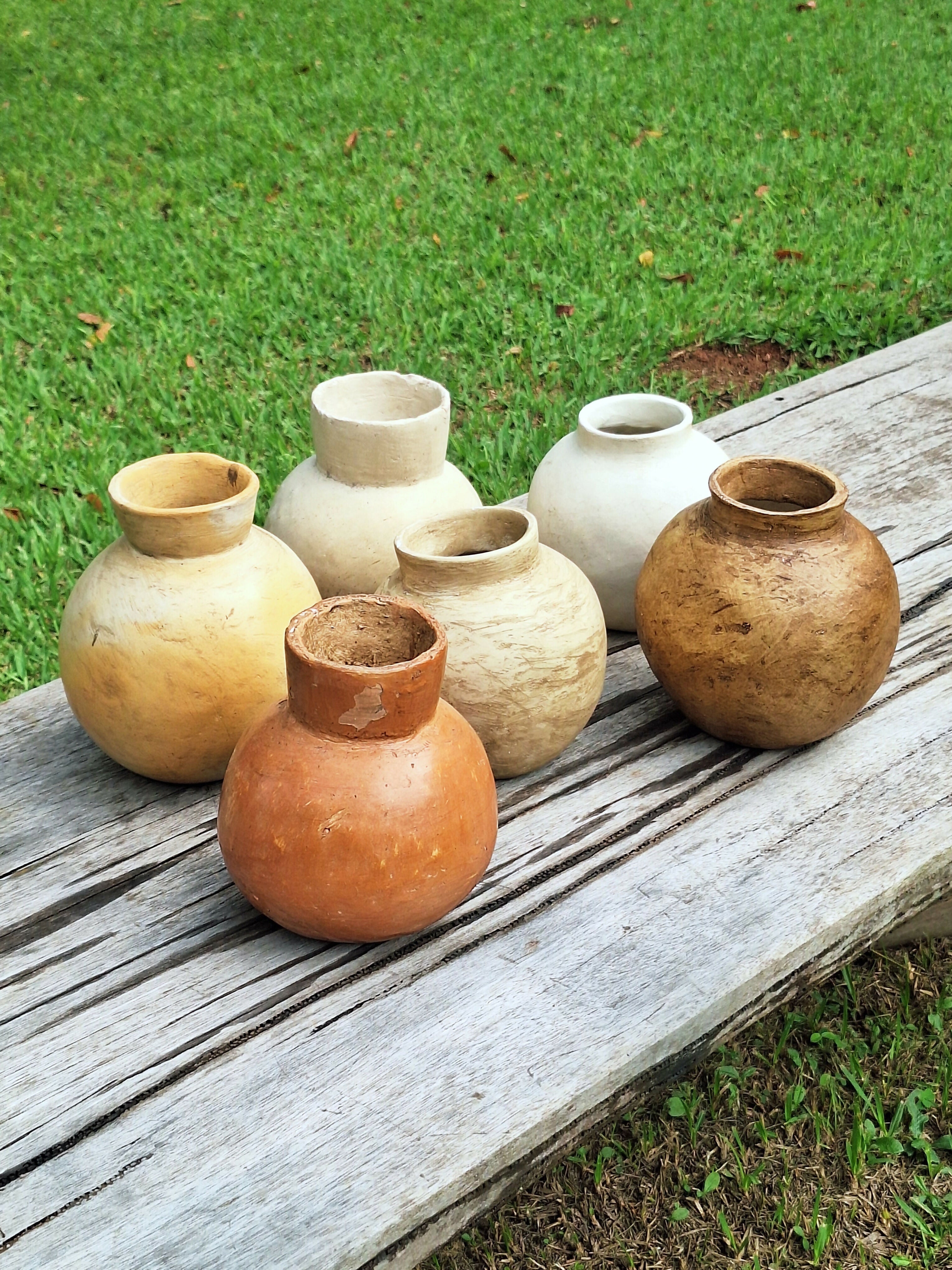 Vasos de Barro Tons Terrosos Tam P (Valor Unitário)