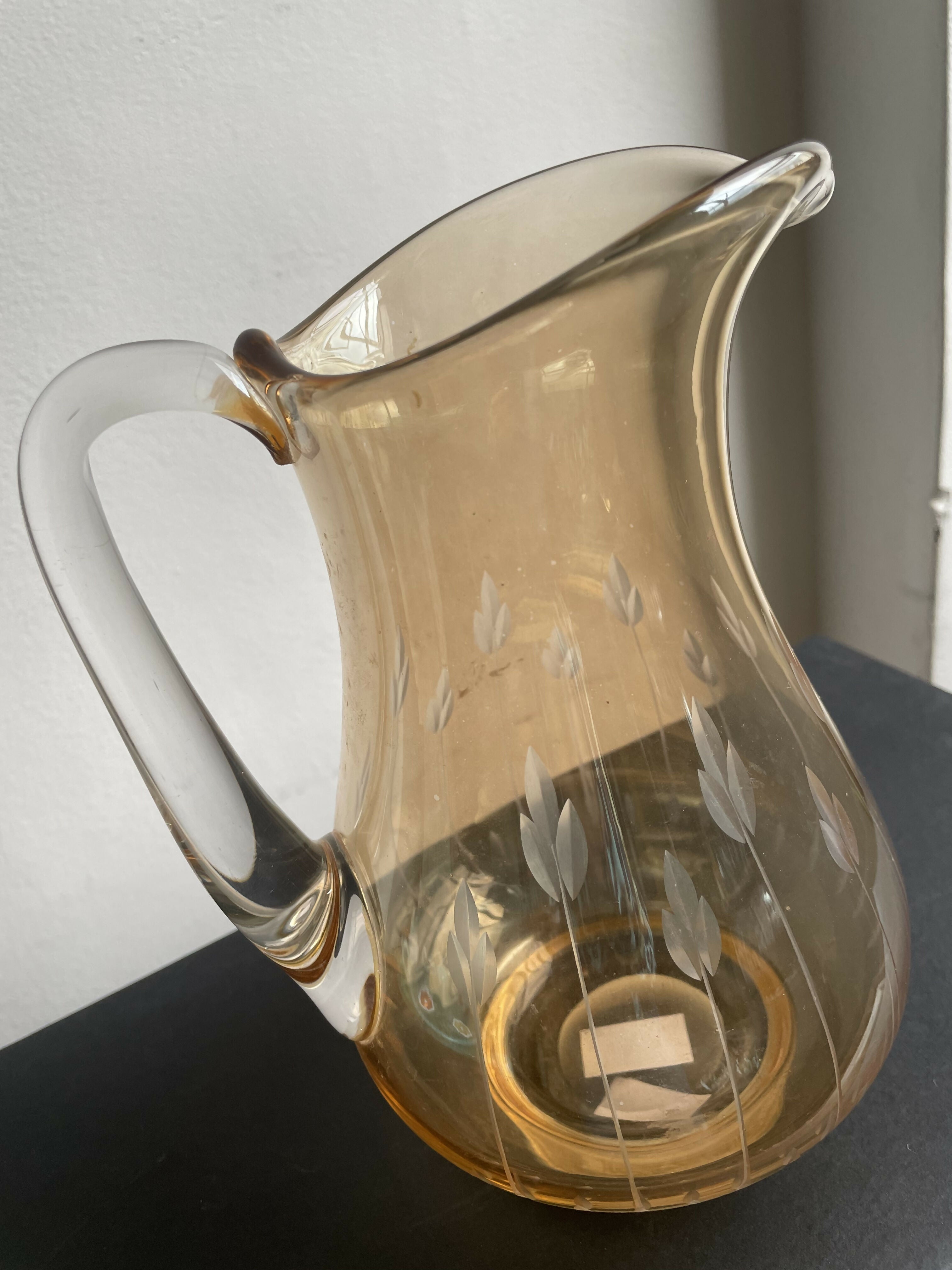 Jarra de cristal ambar