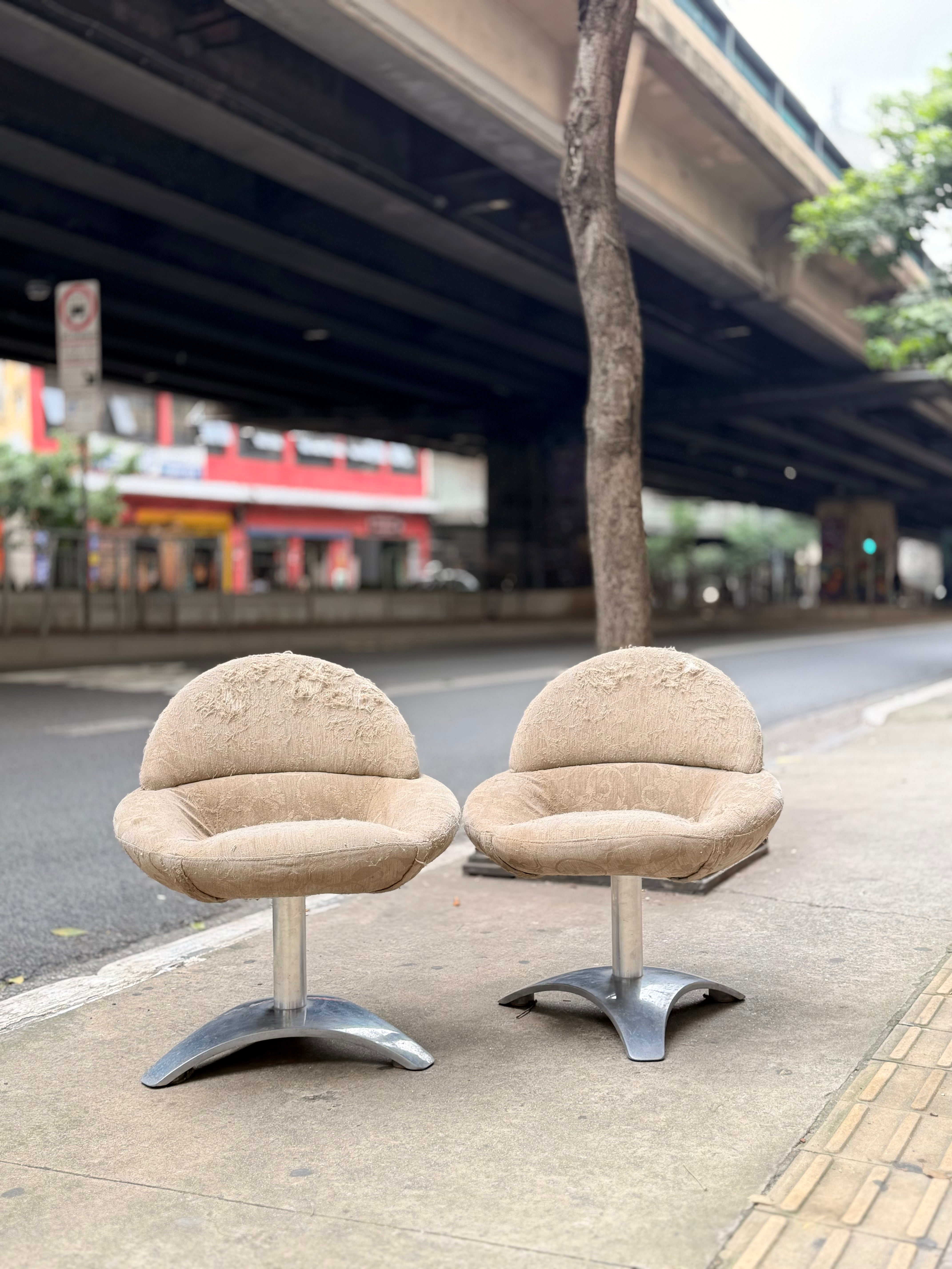 Par de Poltronas Giratórias, anos 70