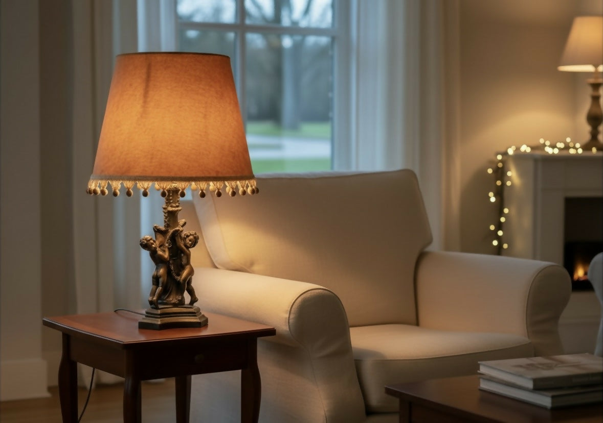 Abajur Escultura Infantil Petit Bronze antigo Década de 1920 a 1940