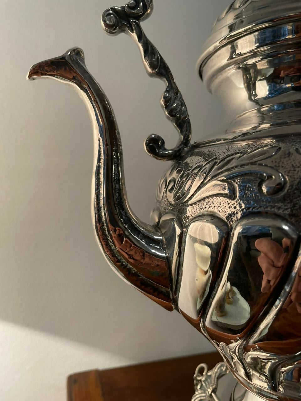 Grande samovar em 3 peças espessurado a prata