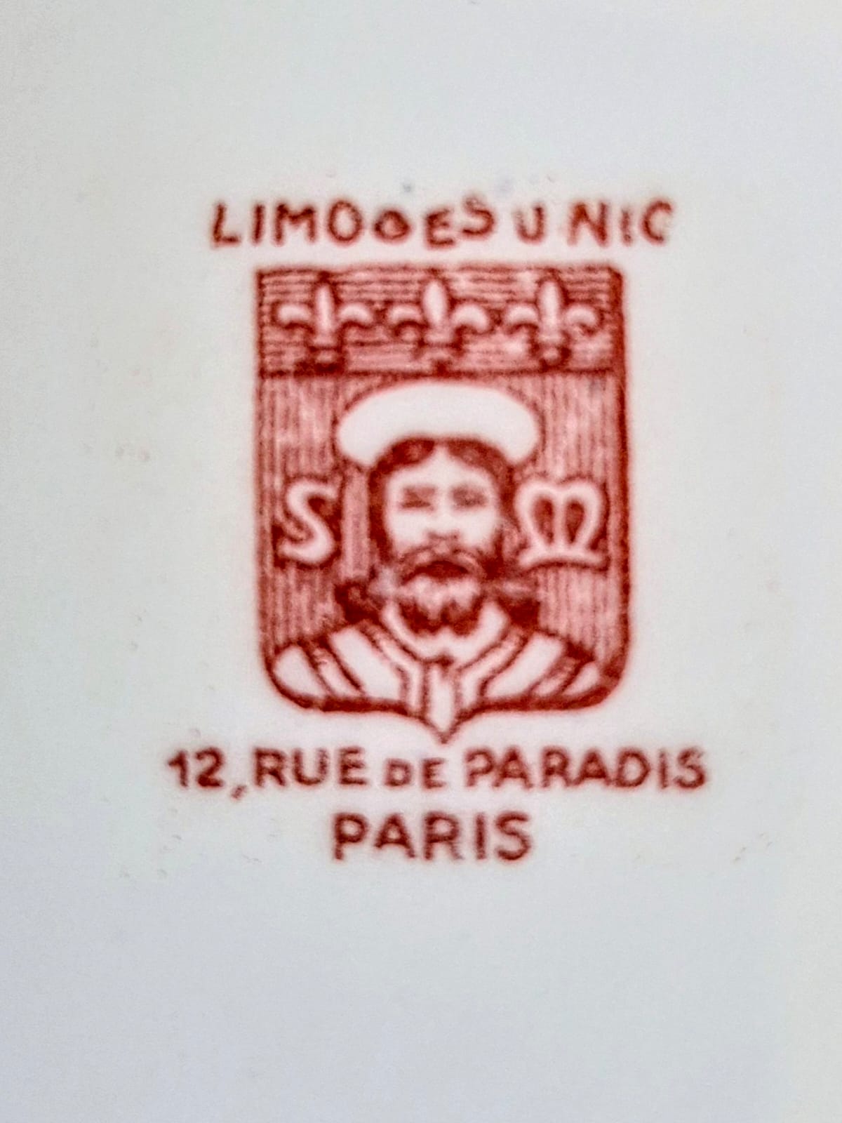 Conjunto de 12 pratos de pão em porcelana vintage espetacular francesa Limoges Unic, anos 50