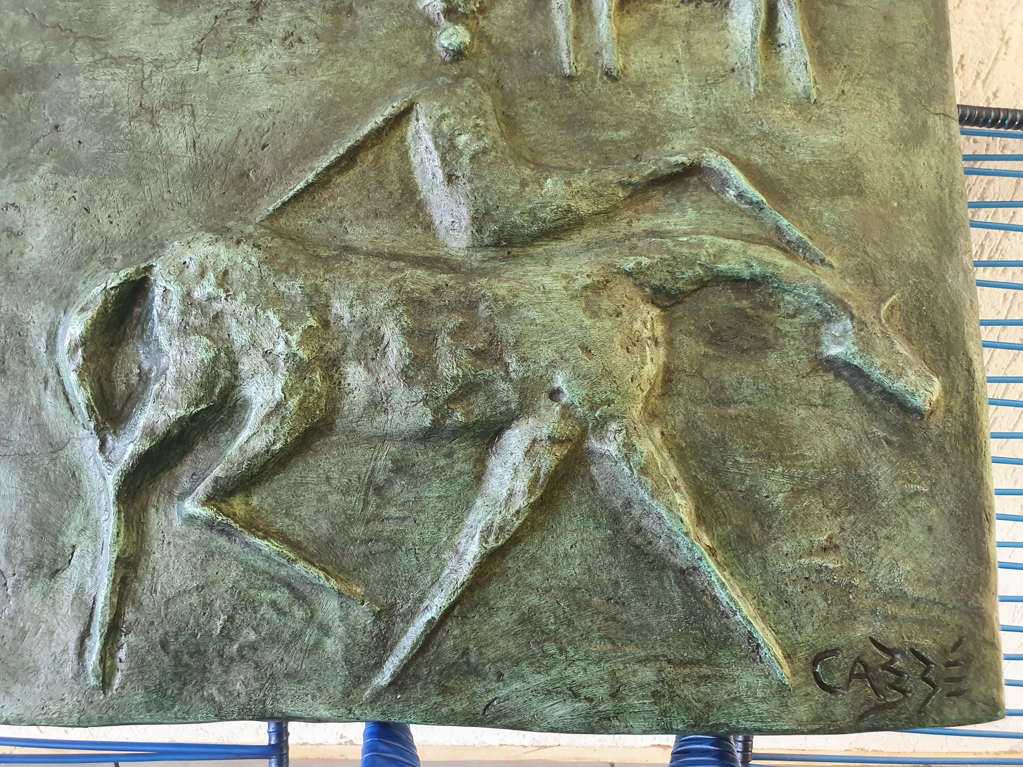 Escultura / Painel Carybé "Cavalgada" em bronze
