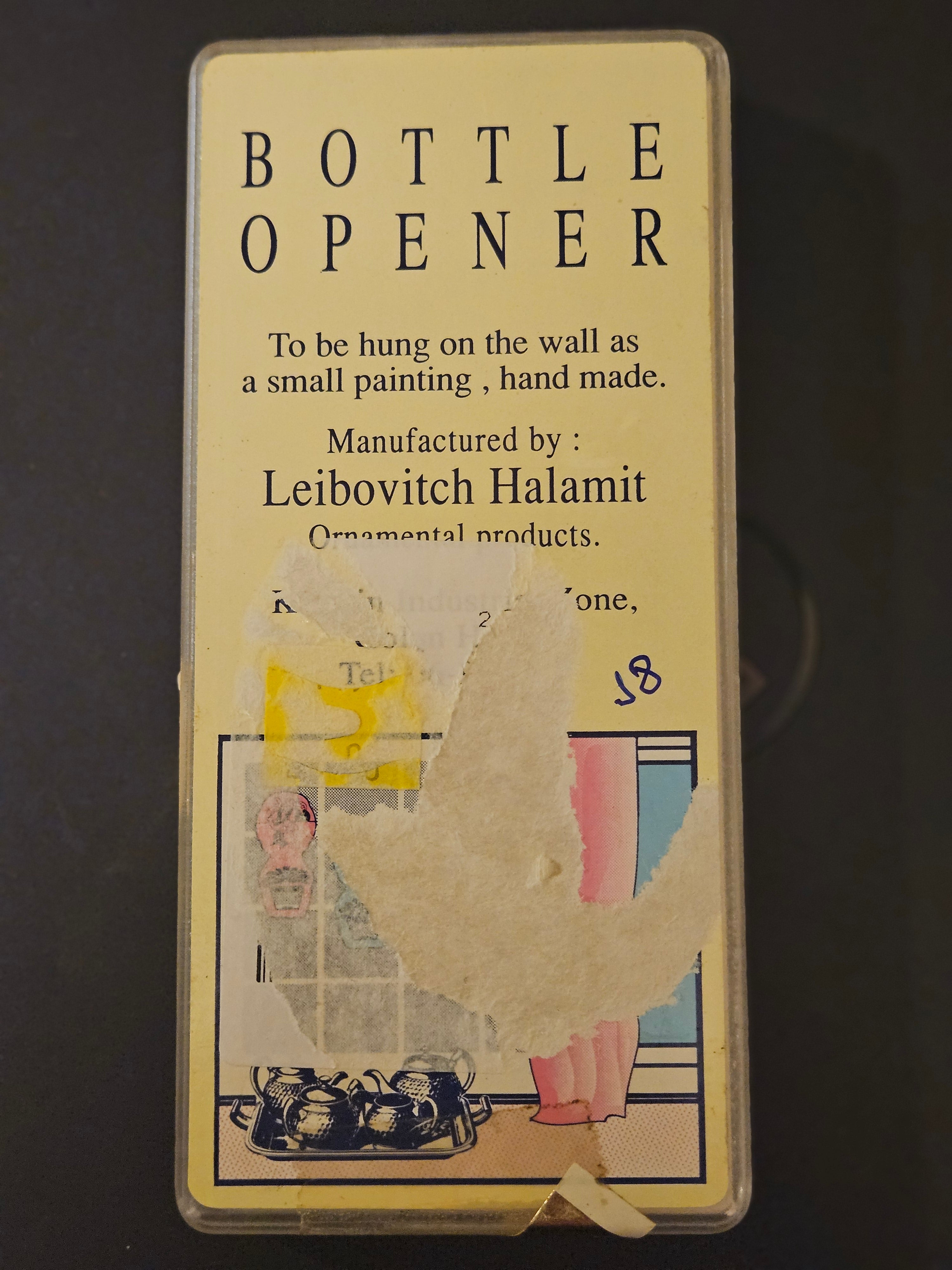 Abridor de Garrafas Vintage Jerusalém - Leibovitch Halamit (Novo) Pomba da Paz