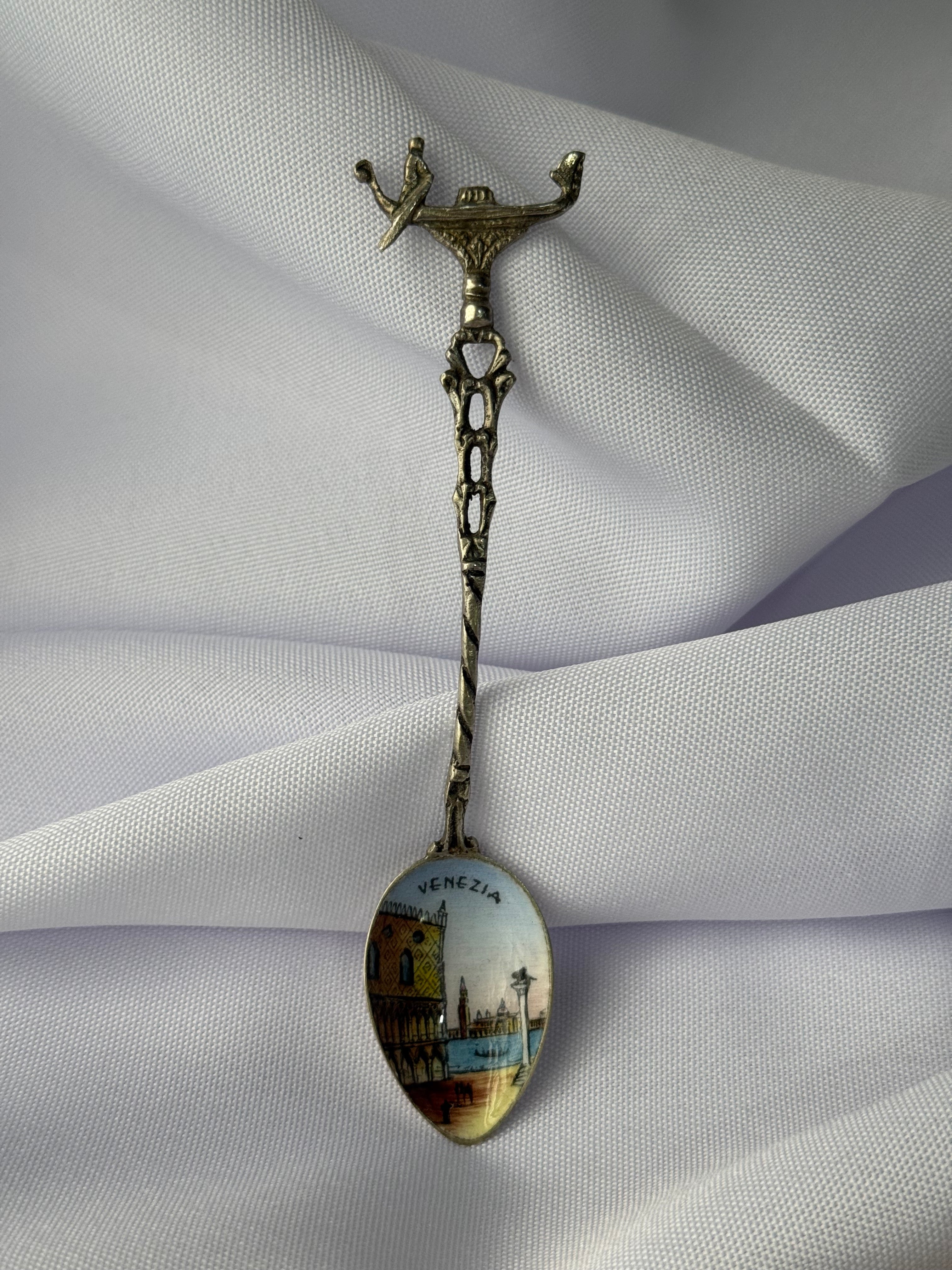 Colher de Coleção Venezia | Gôndola Veneziana | Souvenir Italiano Vintage