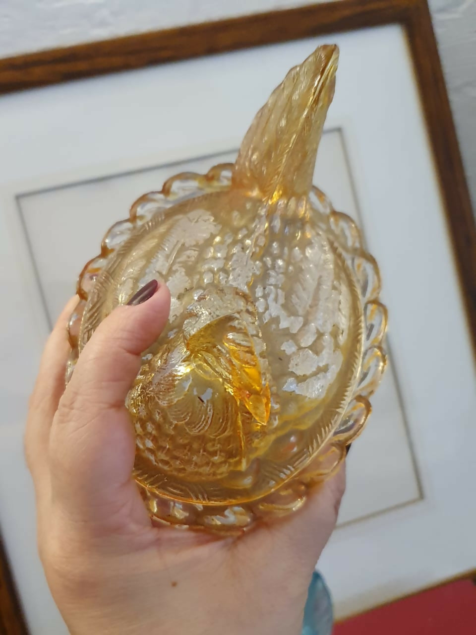 Mantegueiras, anos 50, em formato de galinhas confeccionadas em vidrão. Um clássico.