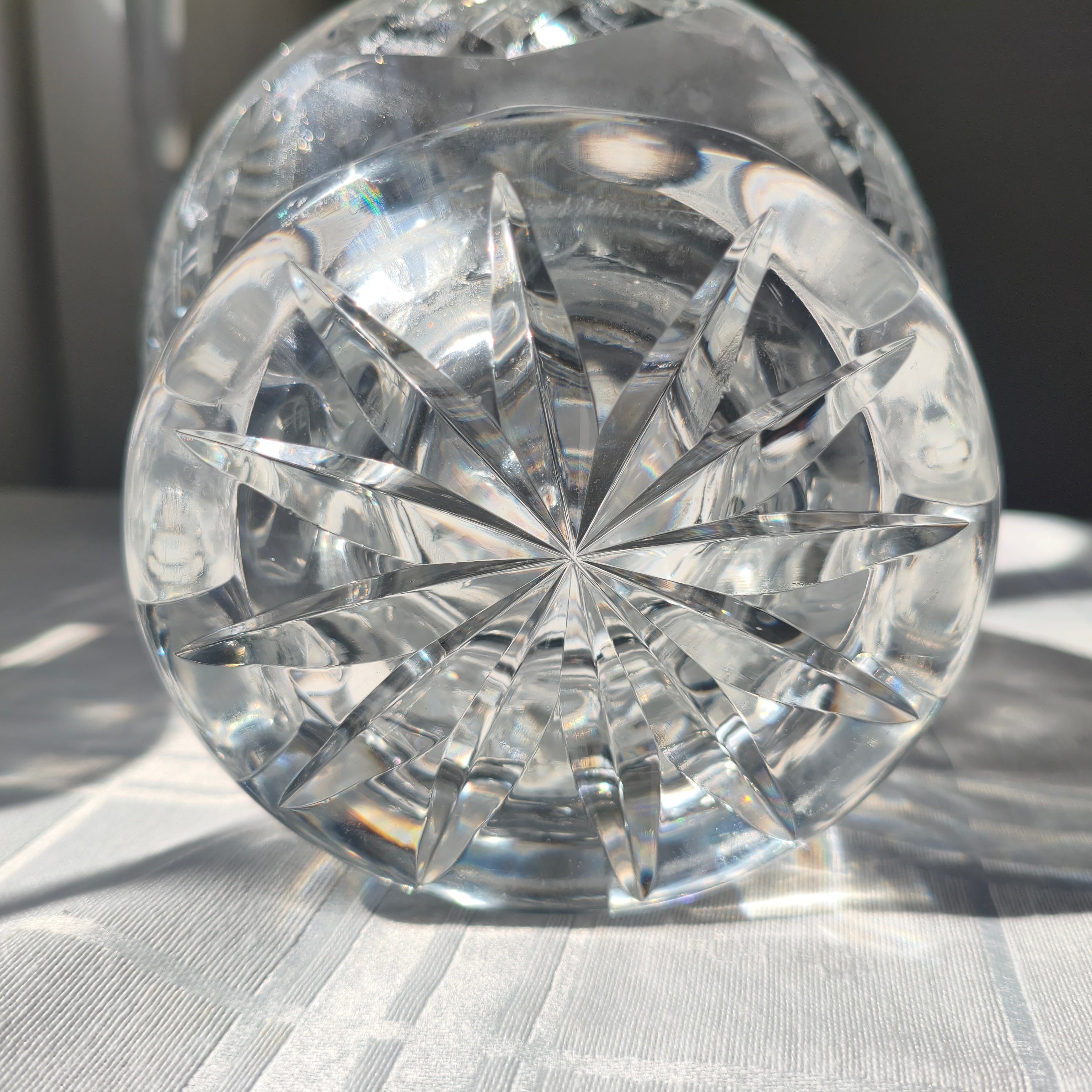 Conjunto licoreira e copos em cristal lapidado