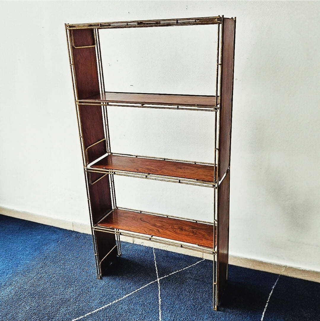 PRATELEIRAS MODULARES EM JACARANDÁ – ANOS 60 (Unidade)✨