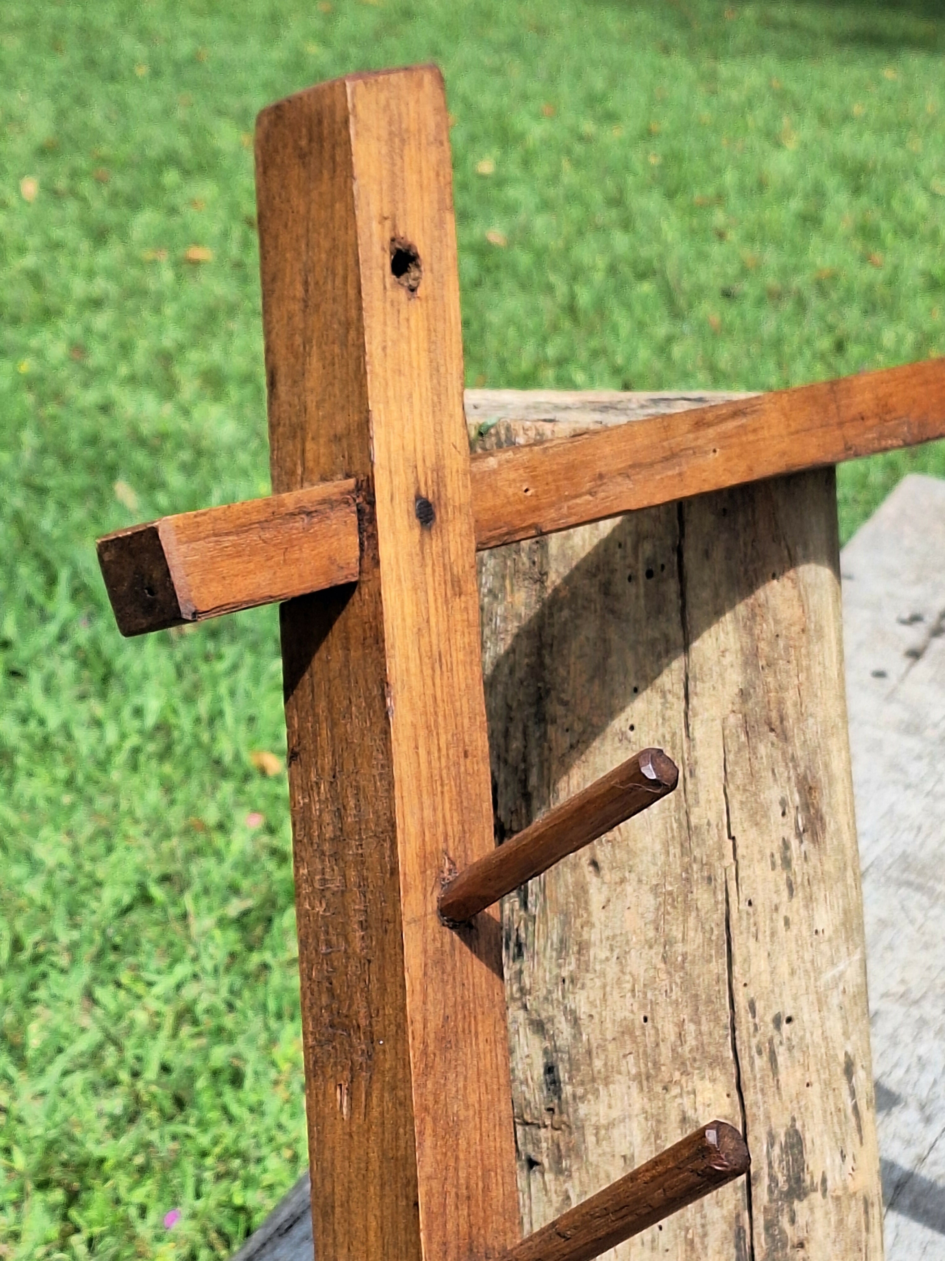 Cabideiro e Porta Talher Antigo Madeira Maciça Garimpo Mineiro