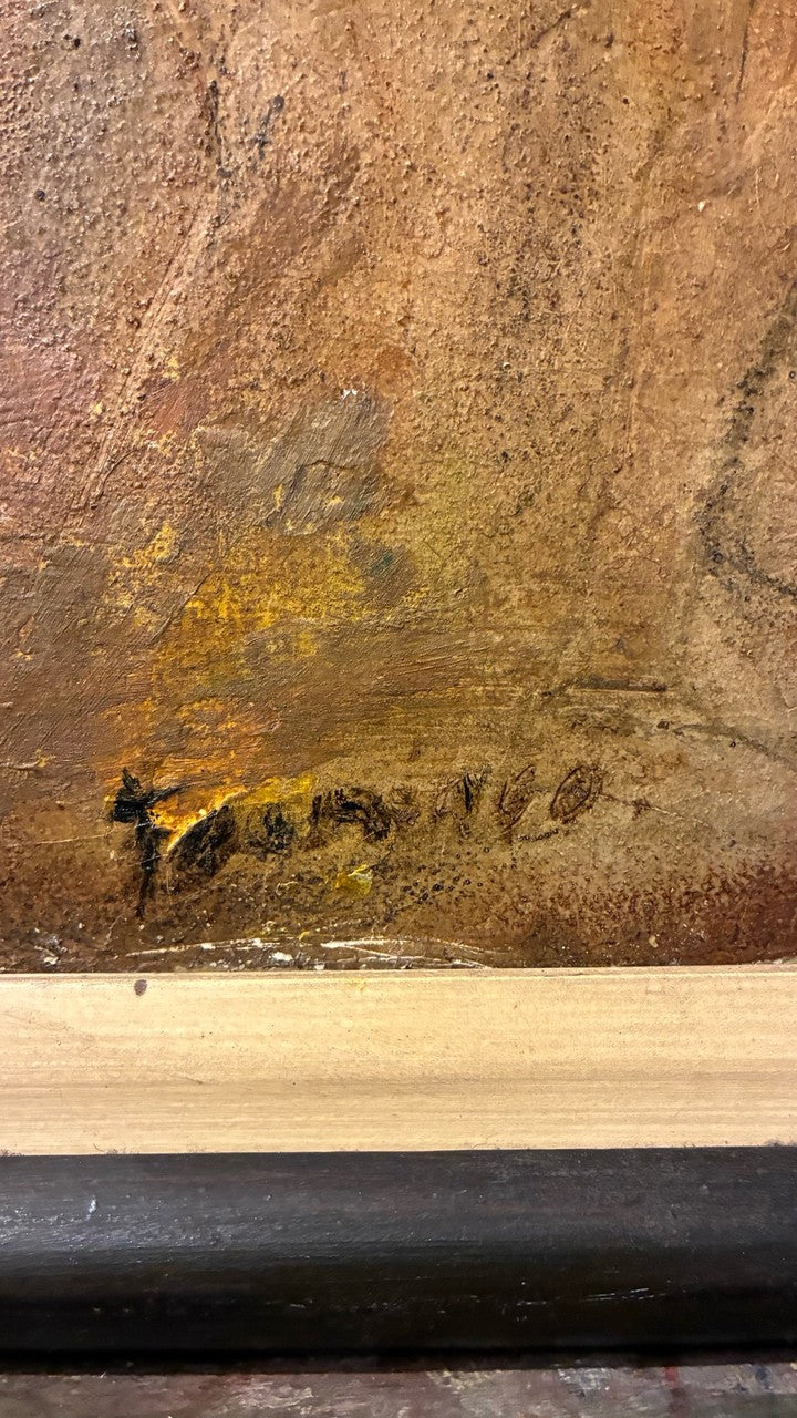 Quadro Pintura a Óleo Figuras em Movimento