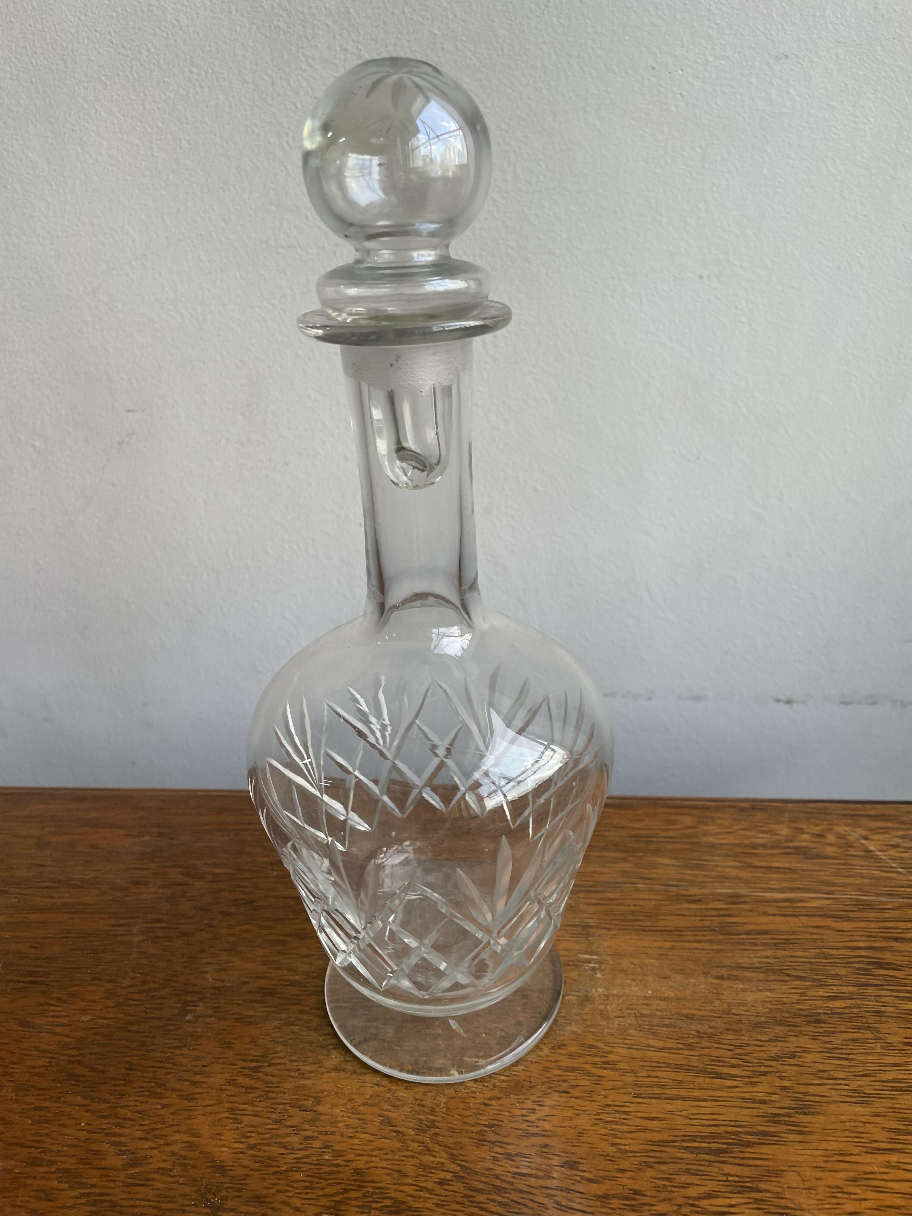 Licoreira cristal com tampa redonda