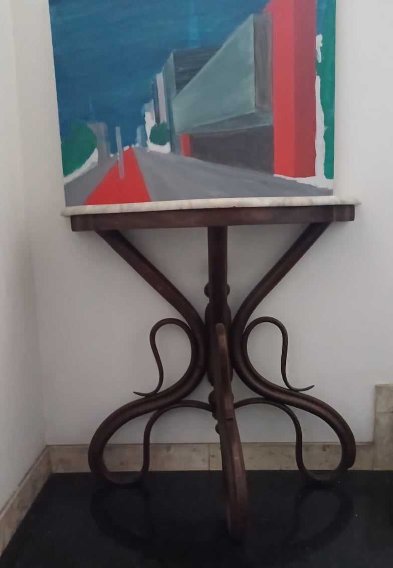 APARADOR DECADA 1920 EM MADEIRA E. MÁRMORE 