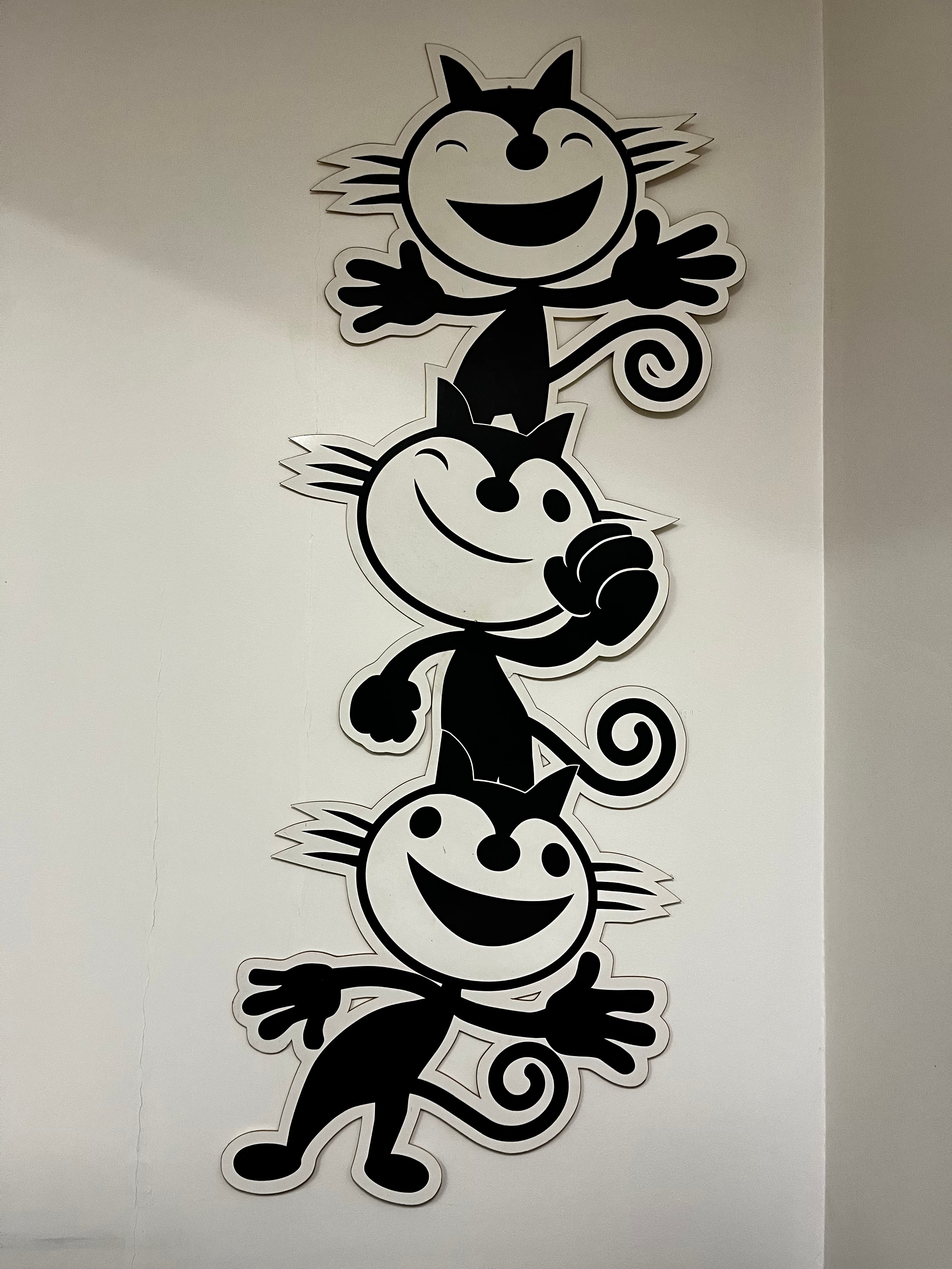 Pôster decorativo vintage do gato Félix retrô