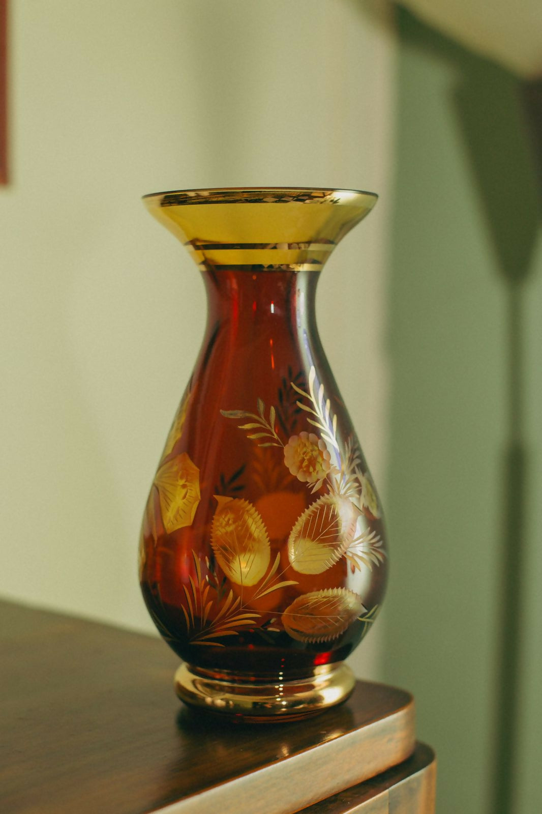 VASO LAPIDADO EGERMANN BOÊMIA