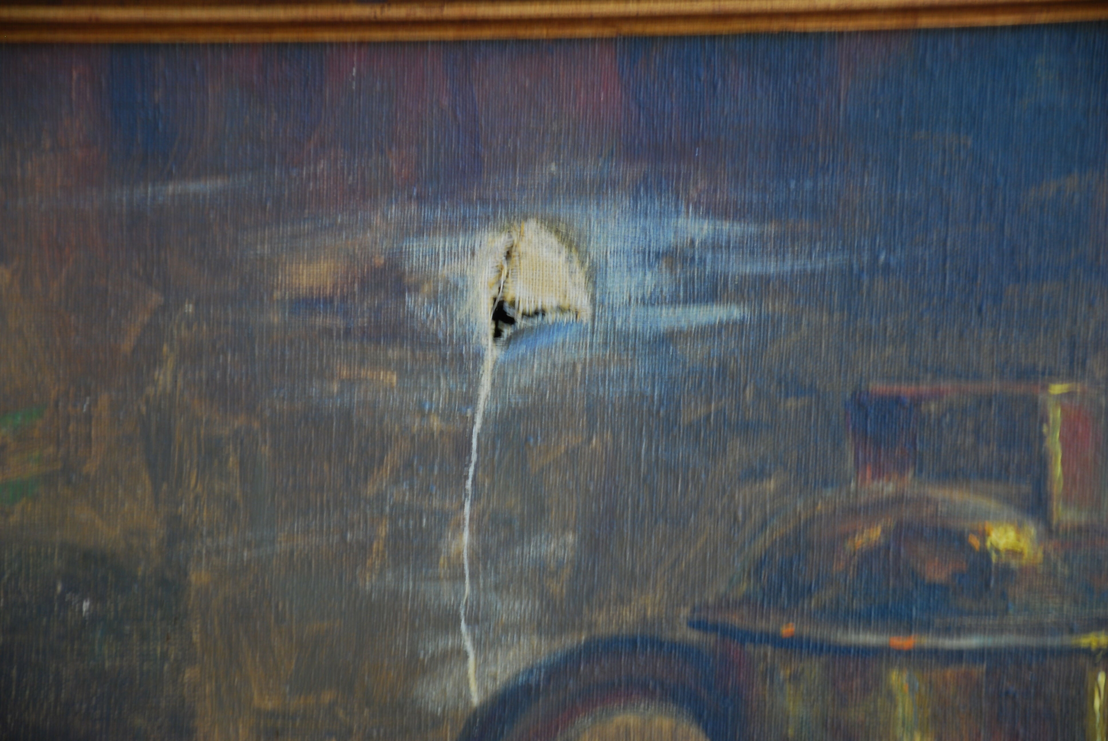 Quadro Natureza Morta anos 70 pra restauro 1,25 x 1,00 - Guerino Grosso