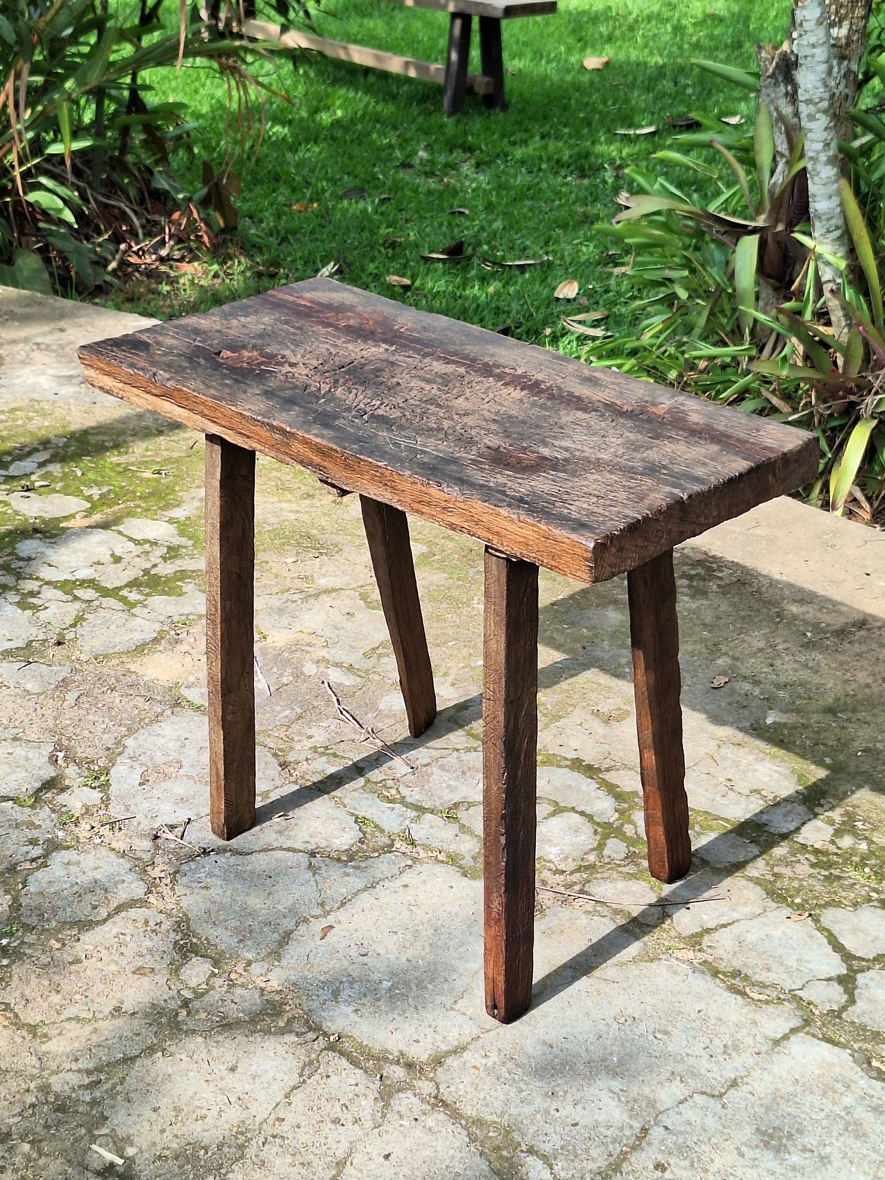 Mesa Rústica Antiga Madeira Maciça Garimpo Mineiro