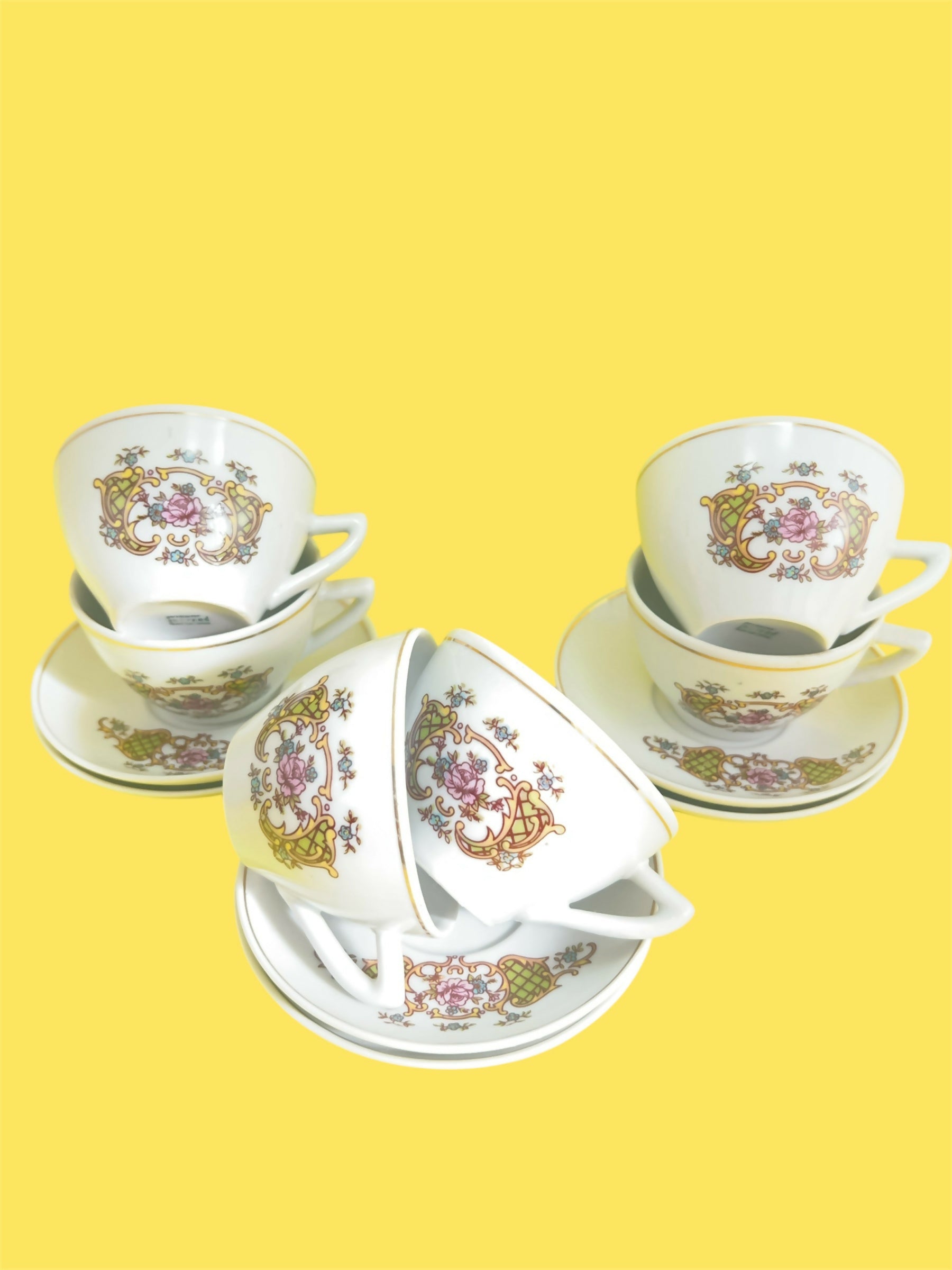 Jogo chá e café Porcelana Pozzani