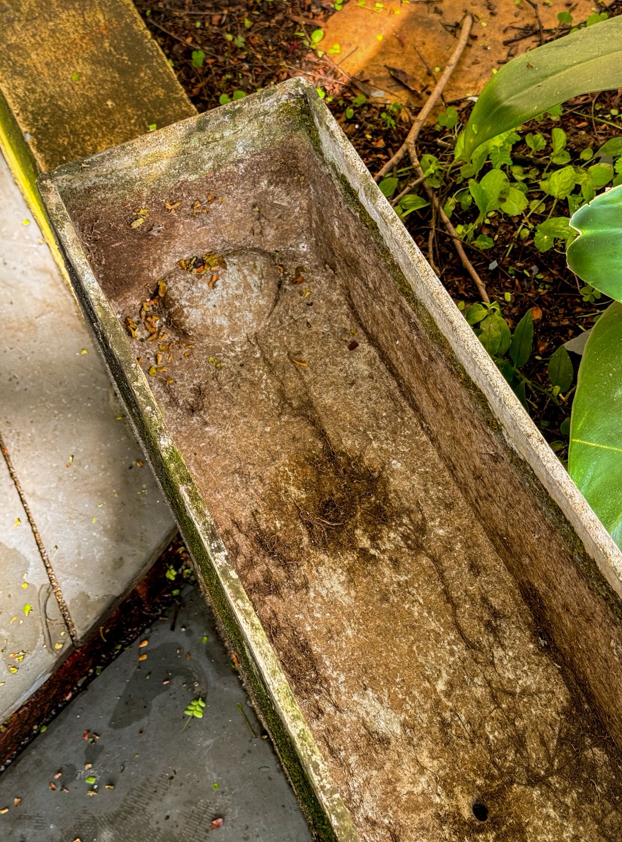 Vaso de plantas retangular estilo Eternit
