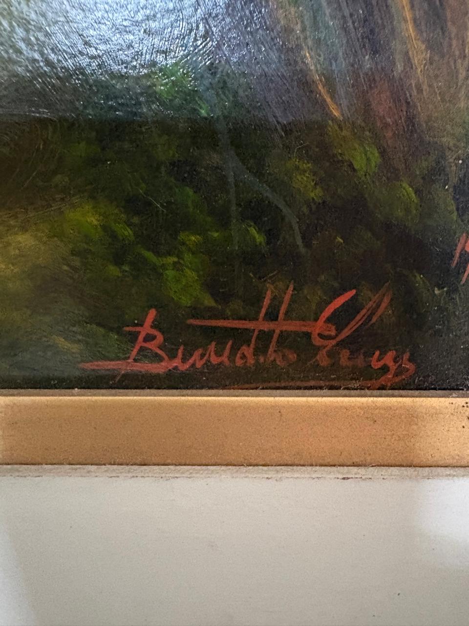 Quadro “TARDE ENSOLARADA” de BENEDITO LUIZI – 1989 com paisagem campestre 