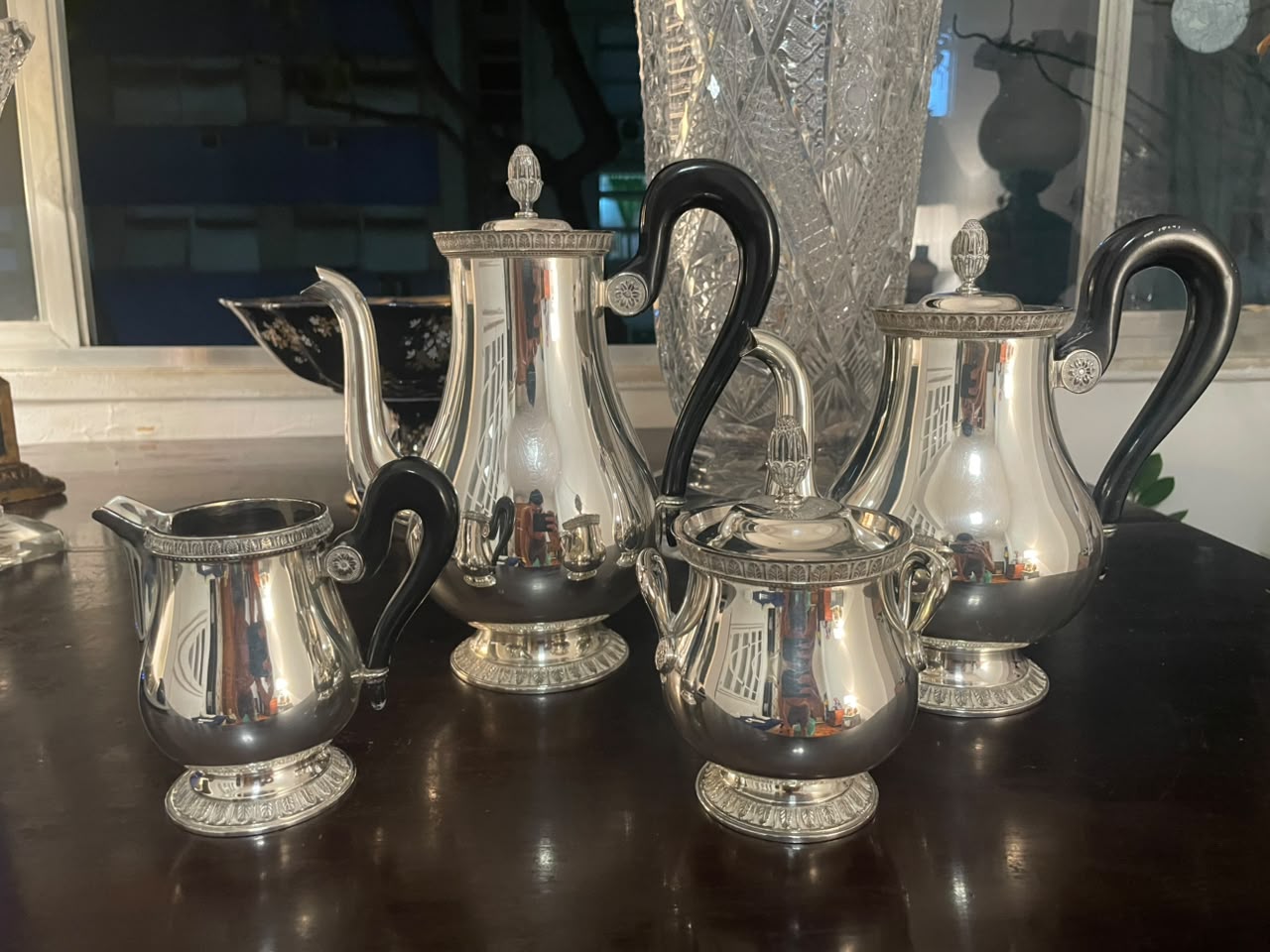 CHRISTOFLE - Baixela Malmaison chá e café 4 peças