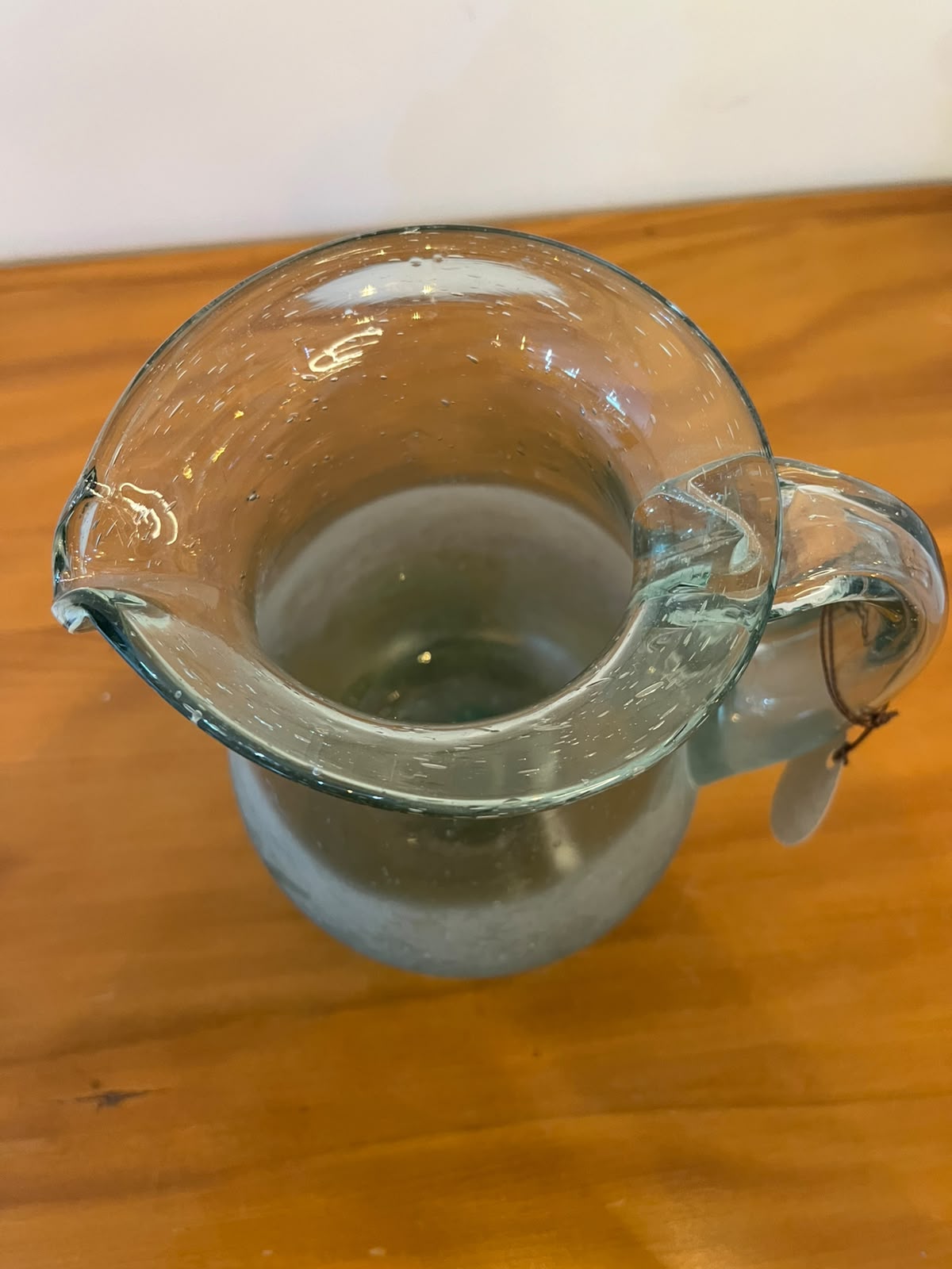 Jarra em Vidro Soprado com Bolhas – 21,5 cm