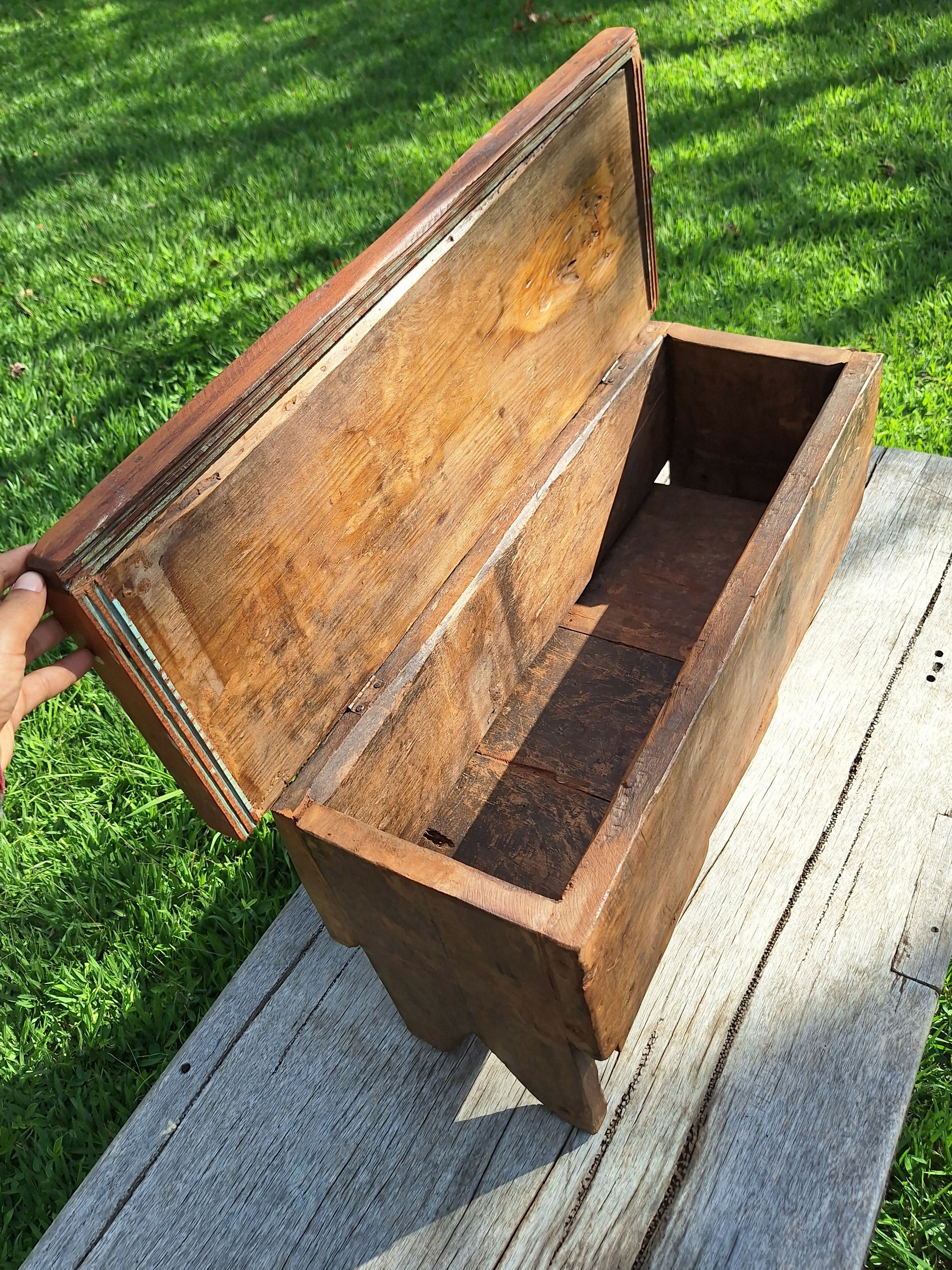 Baú Rústico Madeira Maciça Garimpo Mineiro