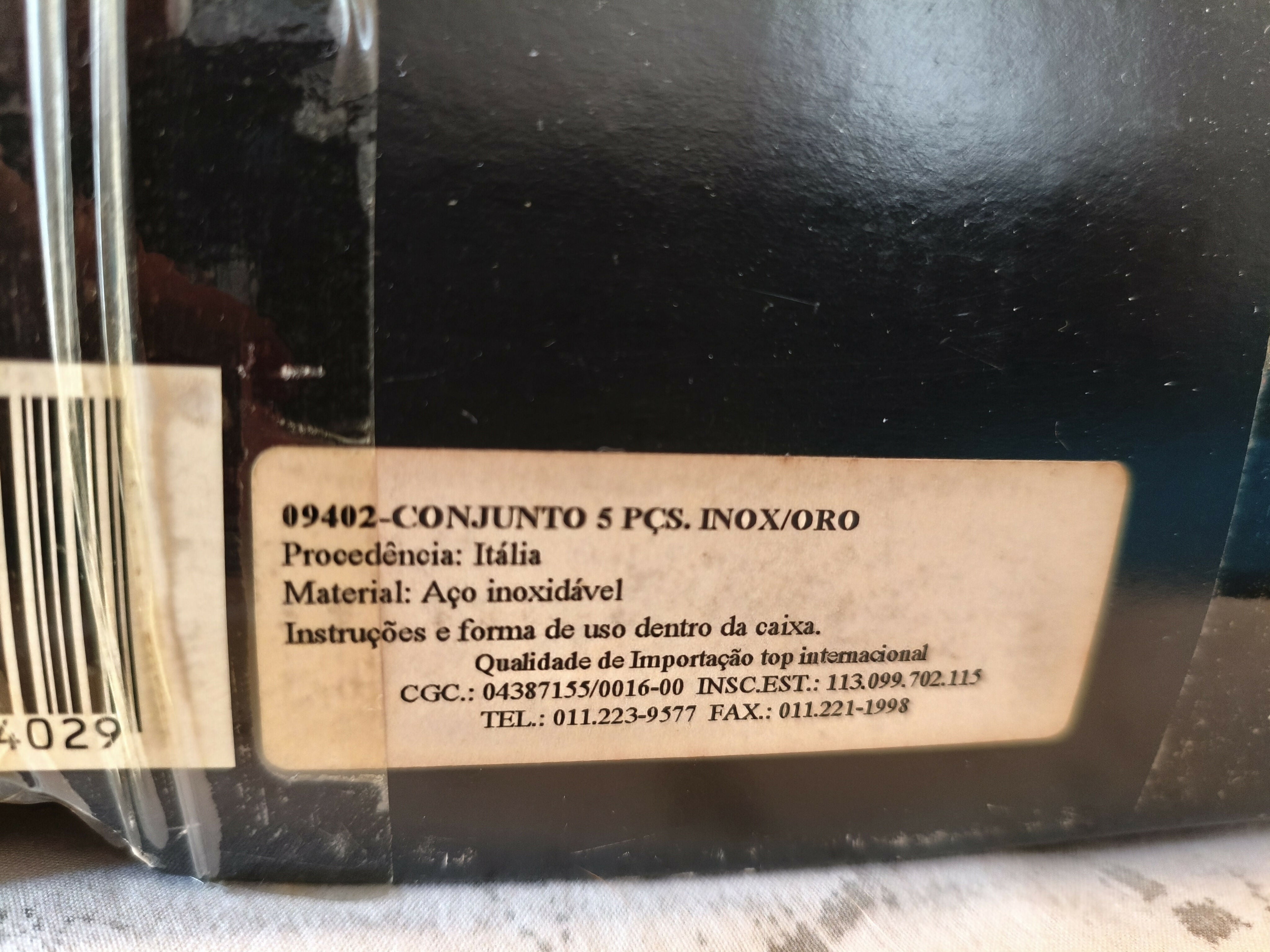 Conjunto italiano para café inox – 5 Peças