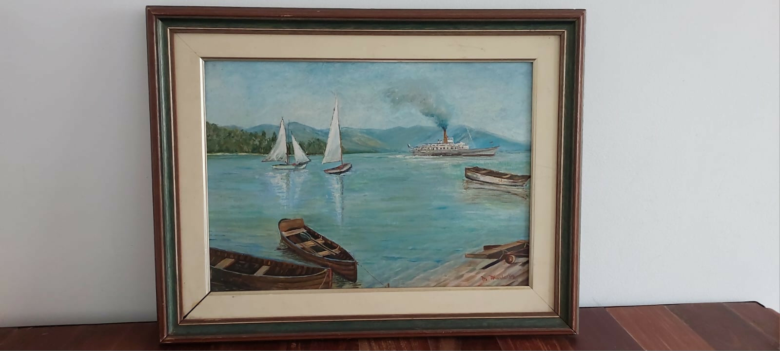 Quadro Barco á vapor - M.Marchi