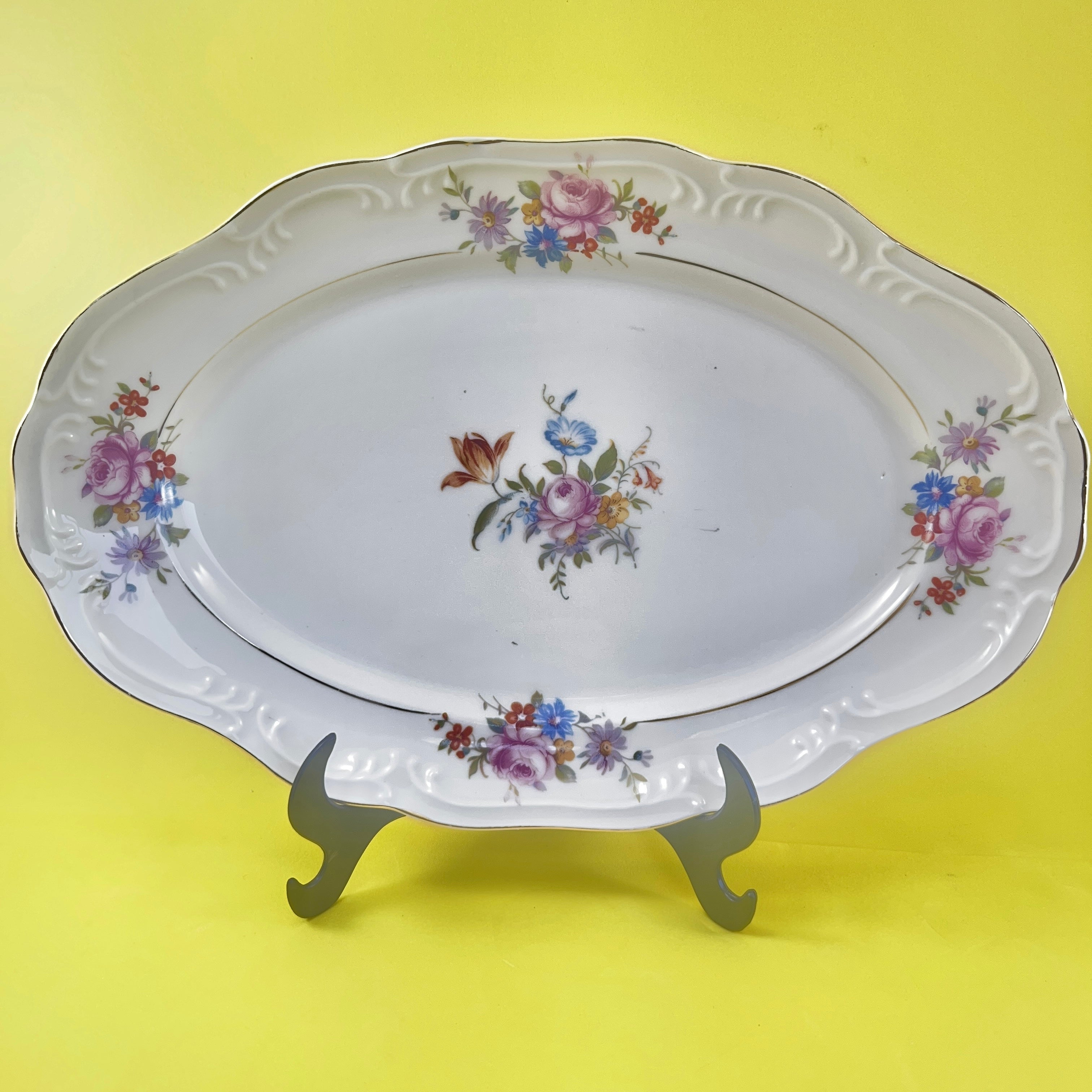Porcelana Schmidt Rio do Testo 1946/1958 Jogo com 3 travessas rasas