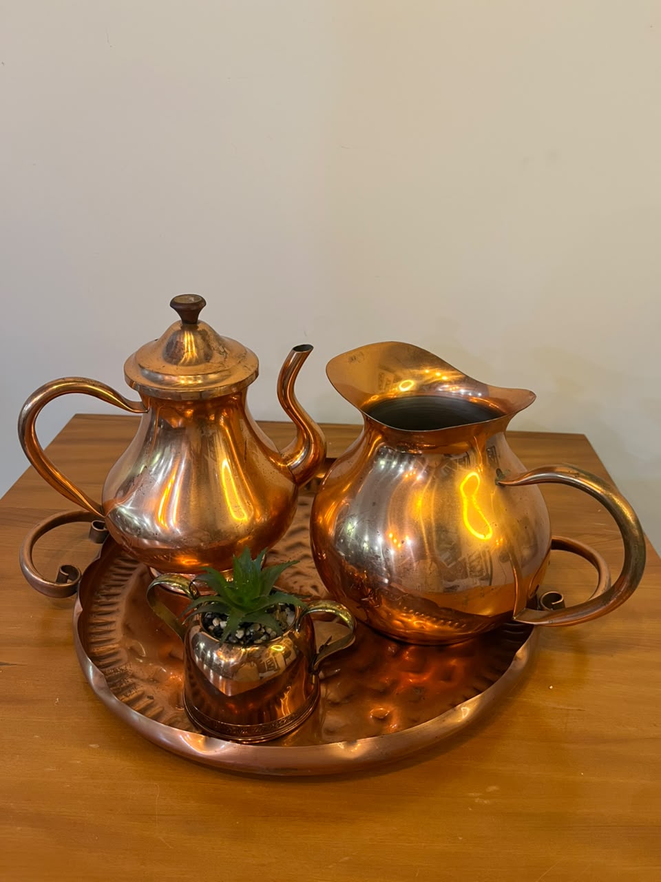 Conjunto para café/chá em cobre – 4 peças