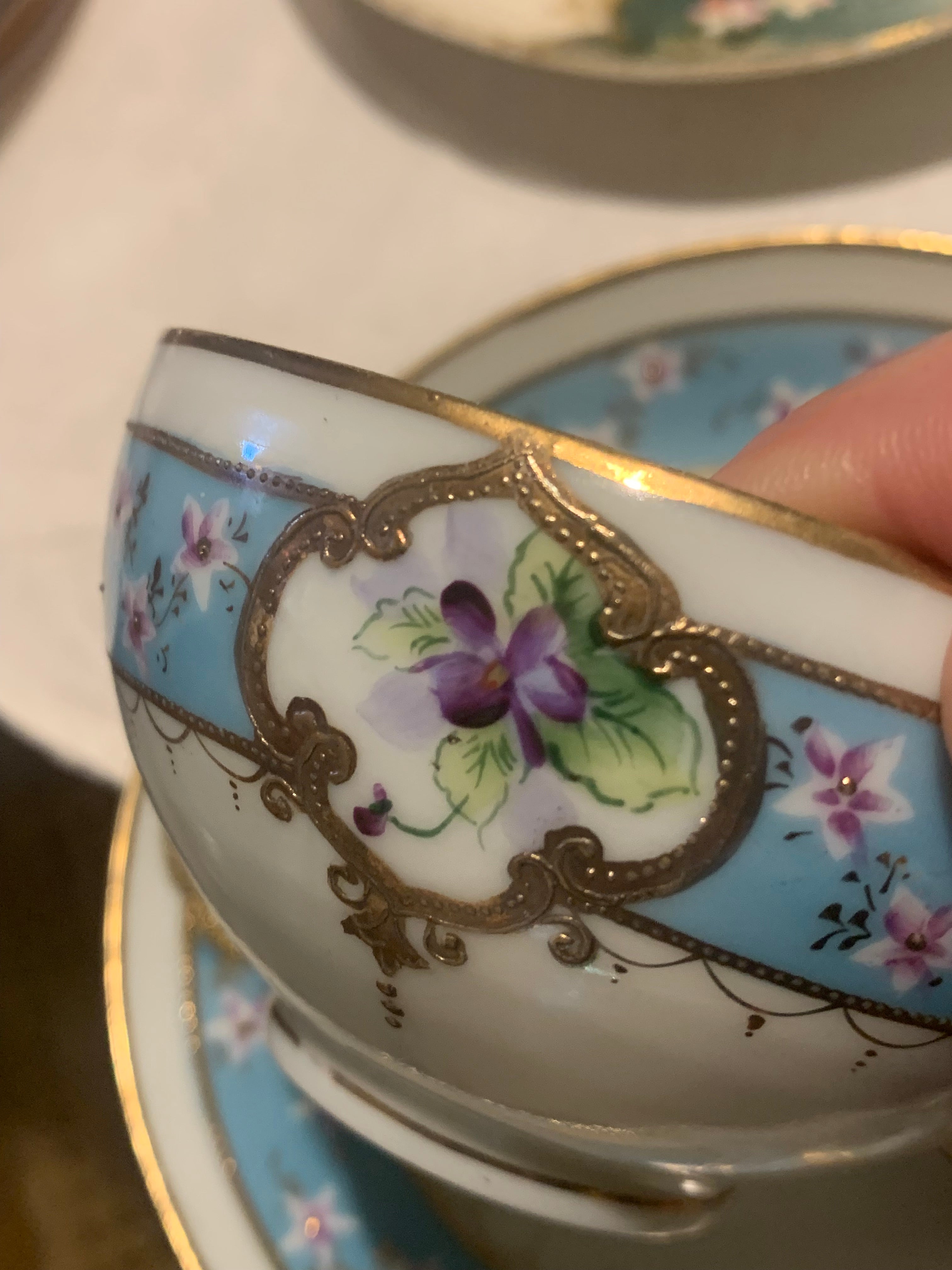 Espetacular xícara de chá em porcelana japonesa pré Noritake