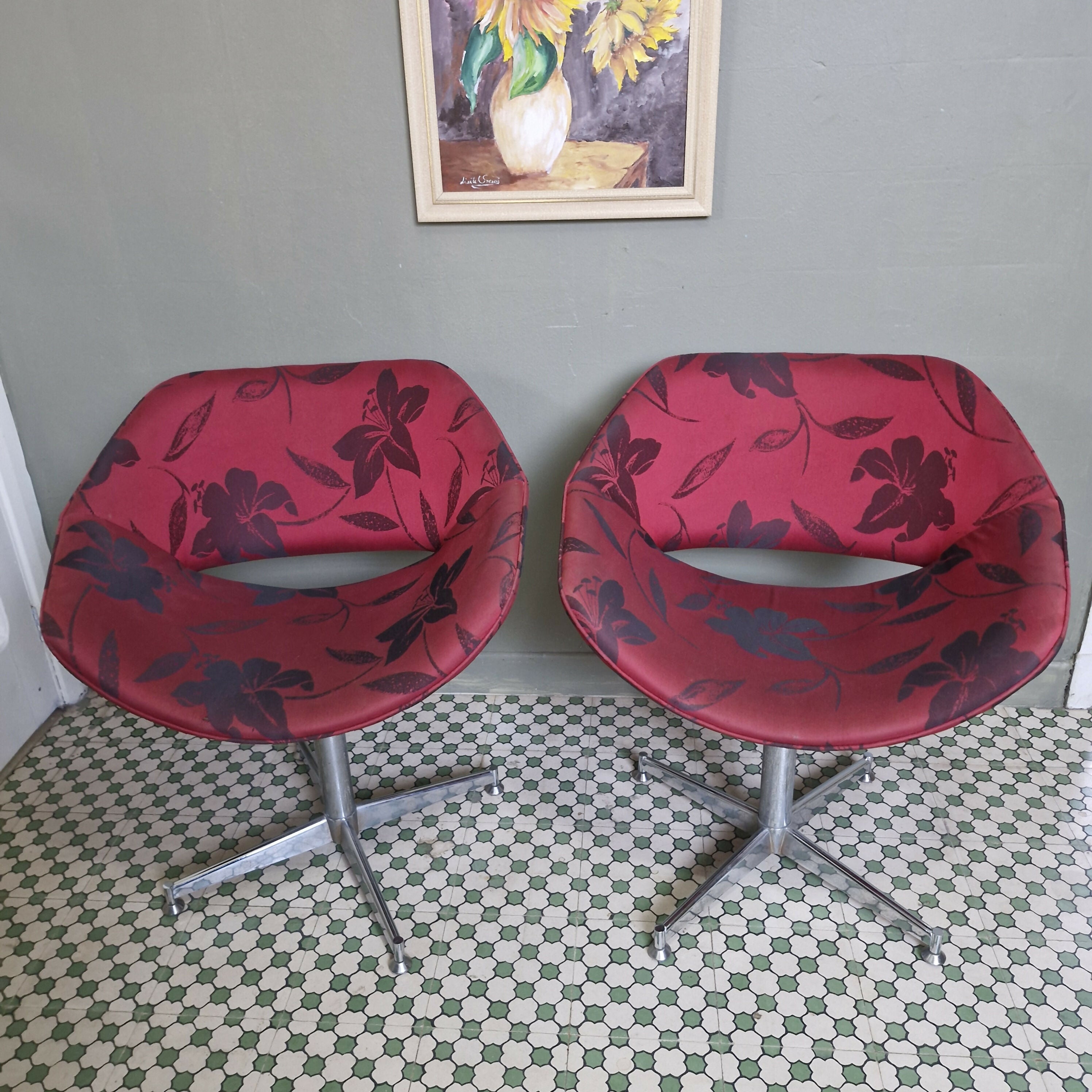 Par de Poltronas Giratórias