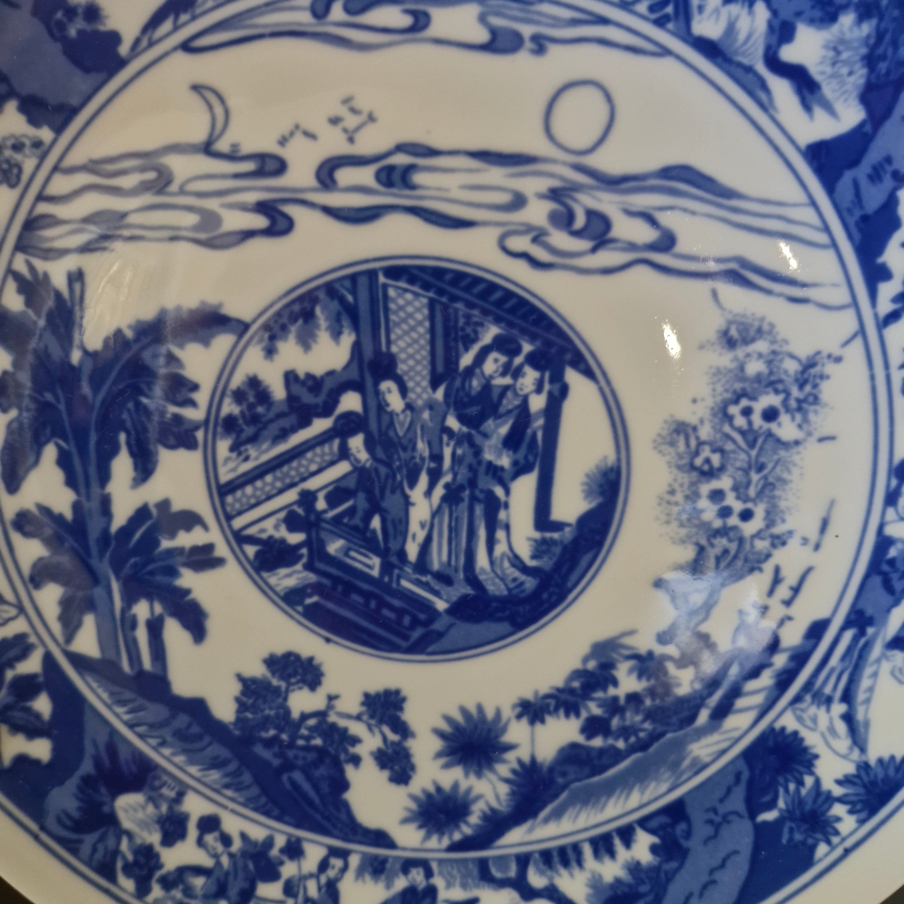 Prato Porcelana azul e branco
