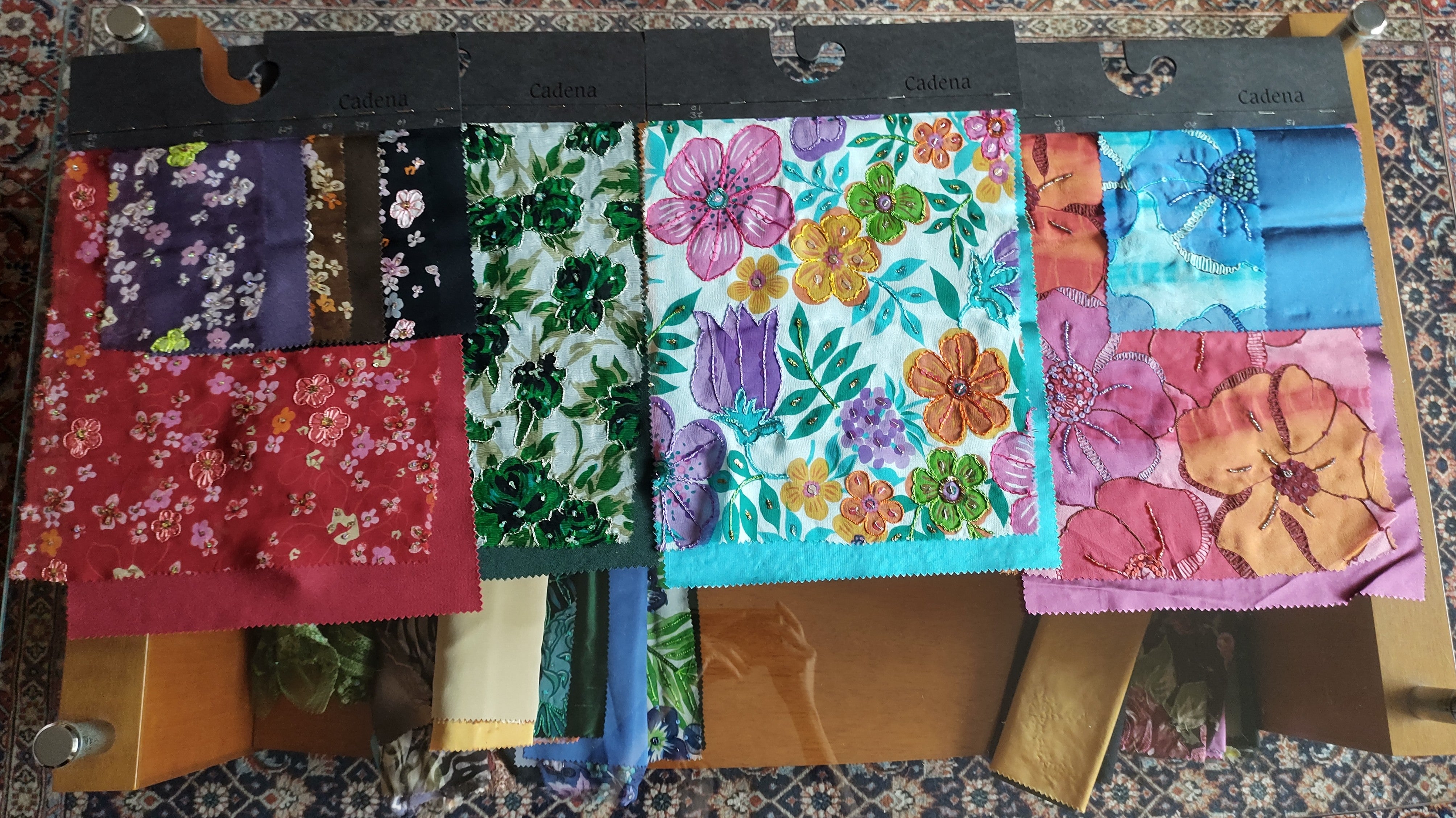 Amostras de tecidos italianos de decoração- 40 kits marca Cadena
