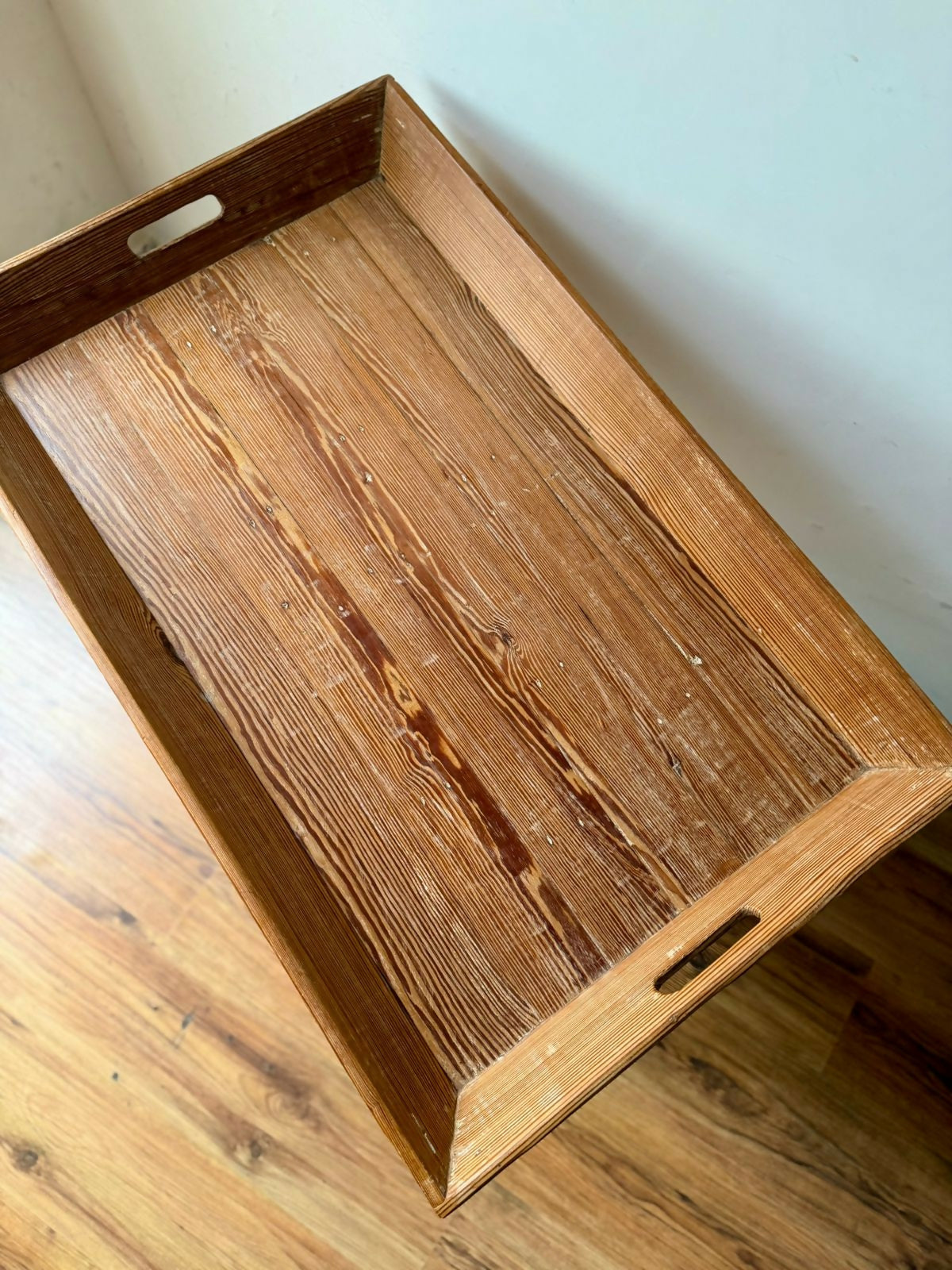 Mesa em pinho de riga, tipo cavalete