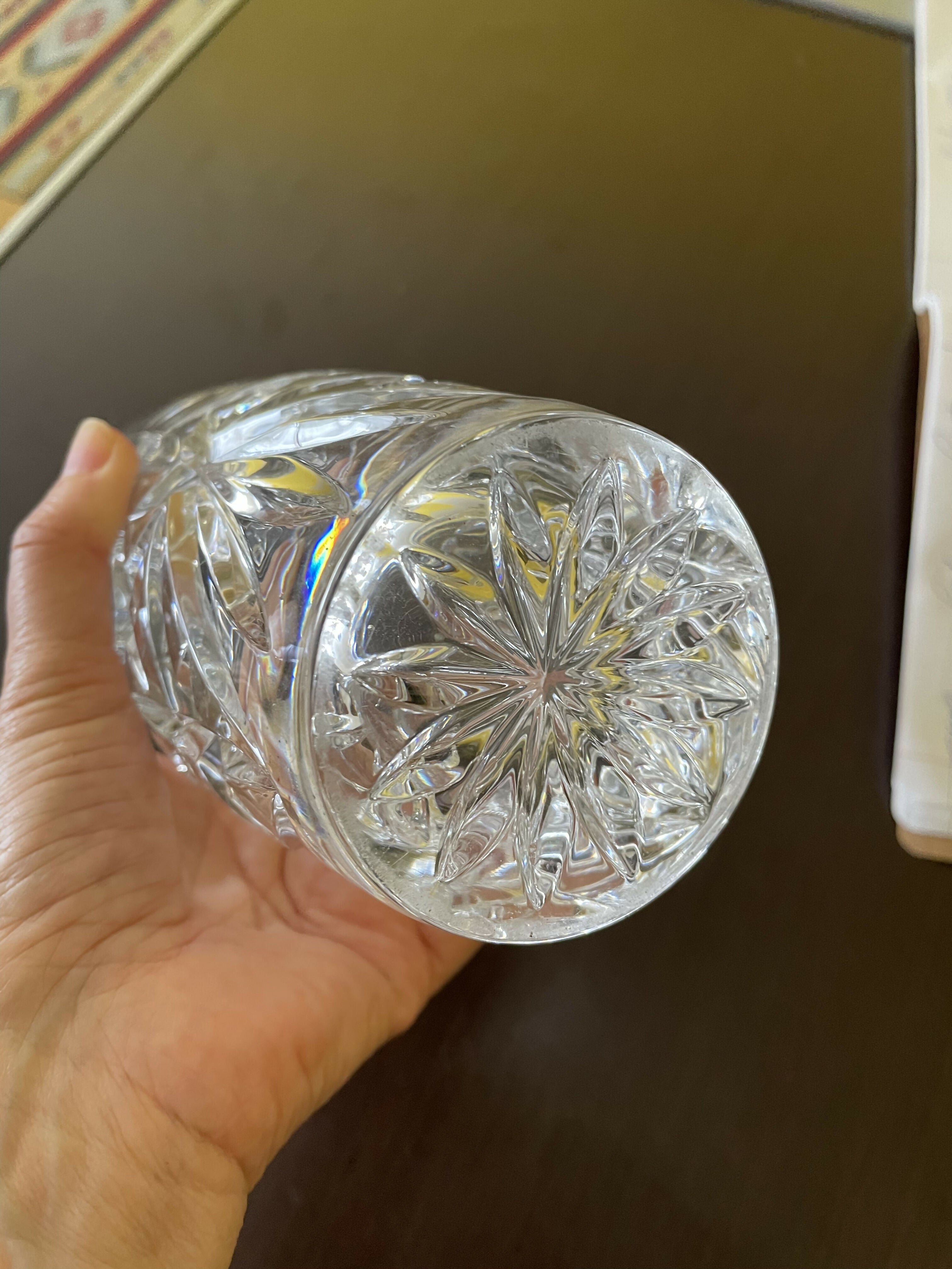 Vaso de Cristal lapidado pequeno