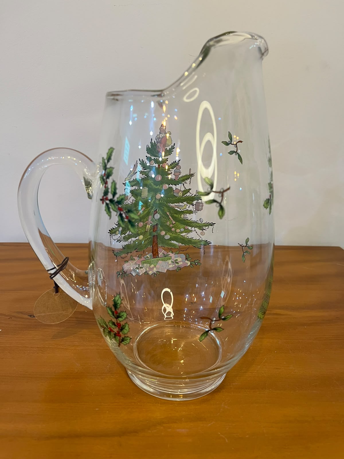 Jarra de Vidro com Decoração Natalina – 27 cm