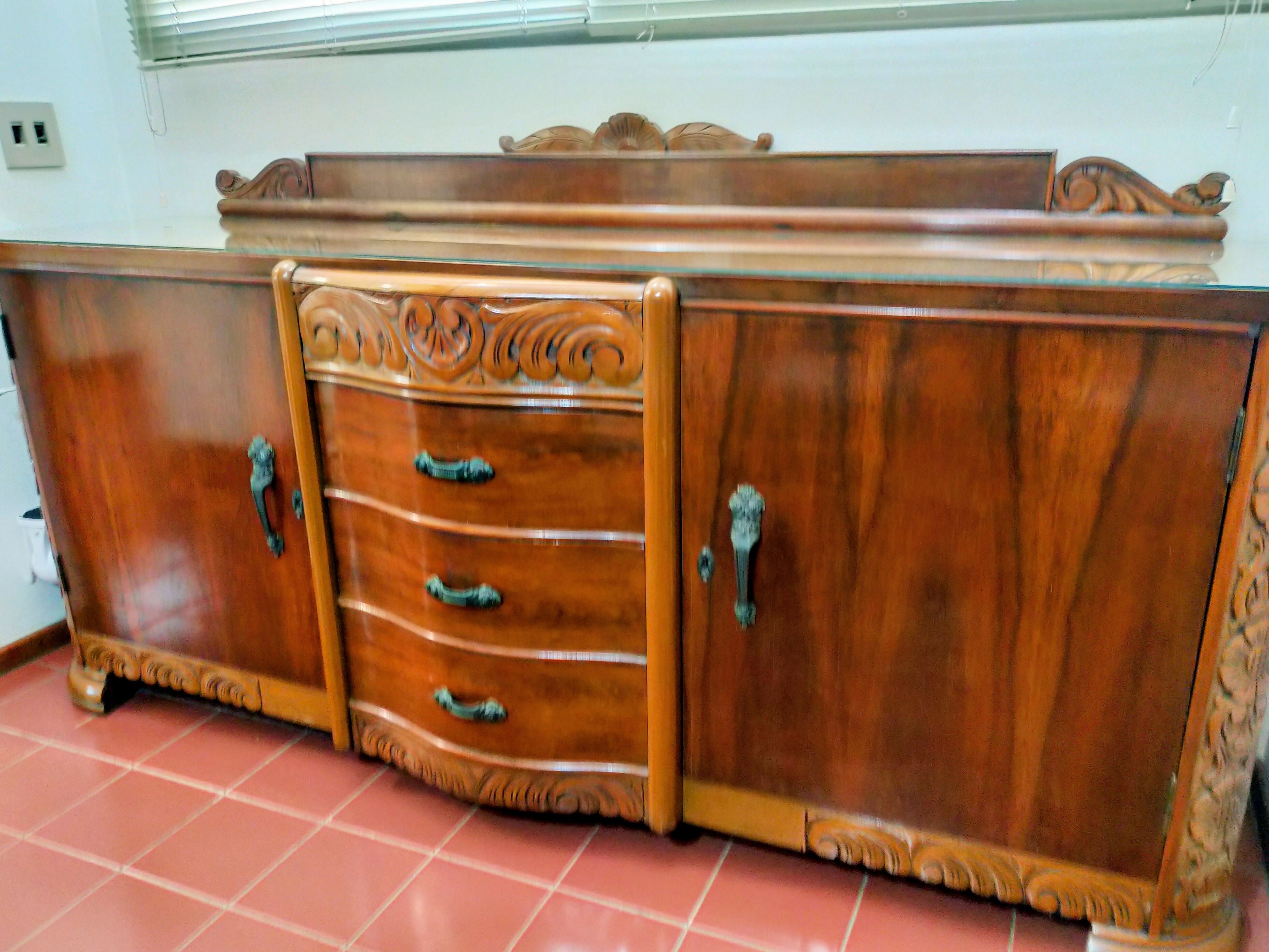 BUFFET OU BALCÃO VINTAGE MADEIRA MACIÇA