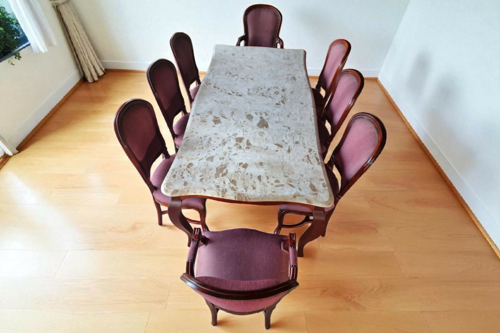 Mesa de Jantar 8 Cadeiras Clássica Luis XV