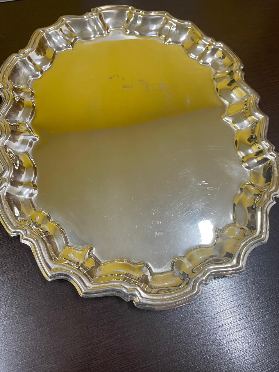 Bandeja de prata redonda SOPPIL