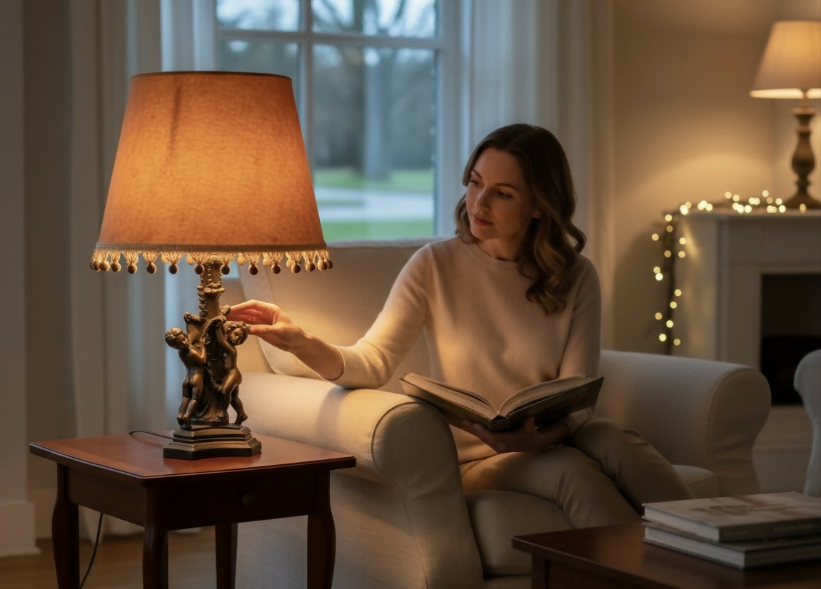 Abajur Escultura Infantil Petit Bronze antigo Década de 1920 a 1940