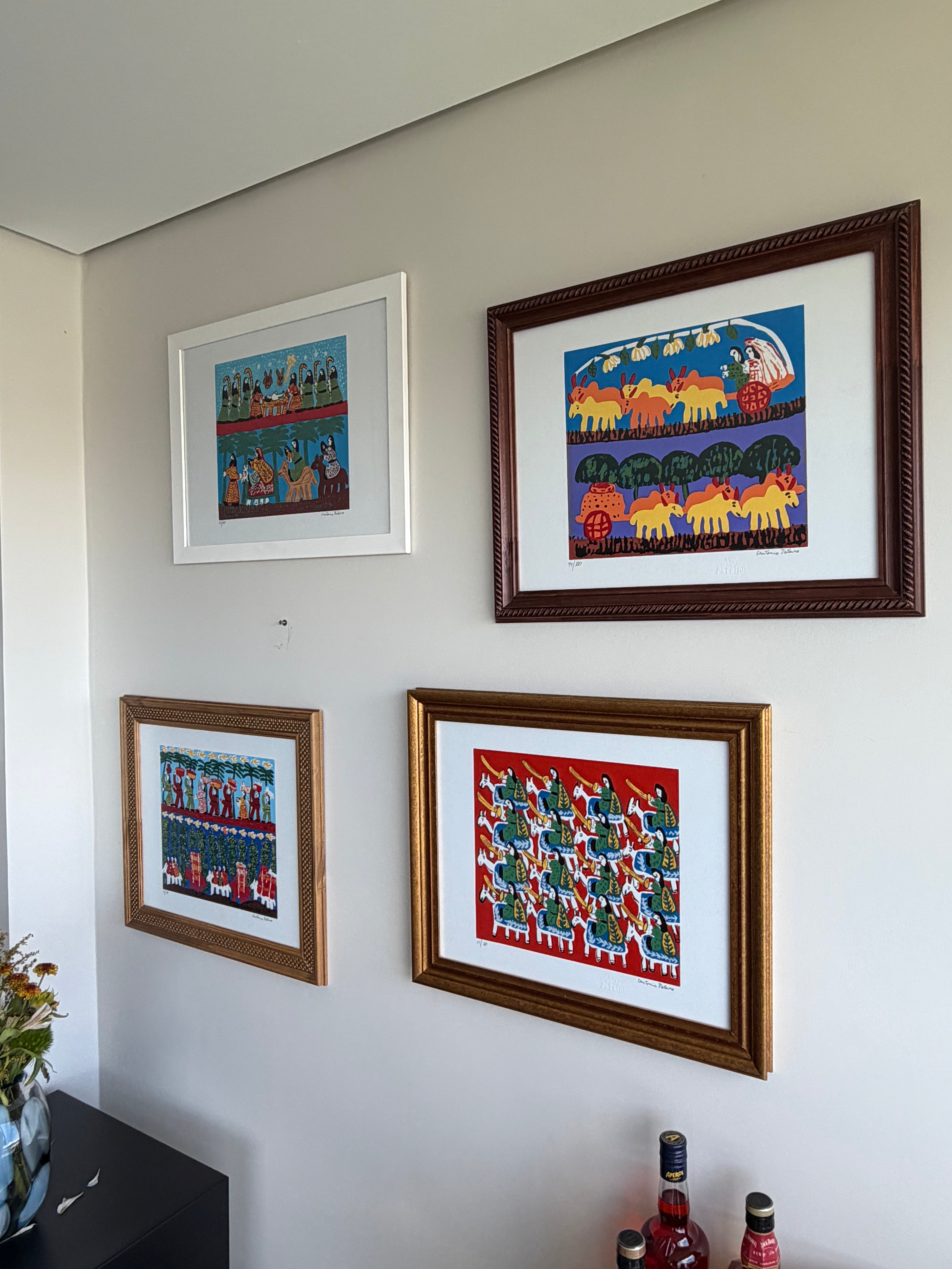 Quadro "Casamento no Céu" serigrafia Antonio Poteiro 