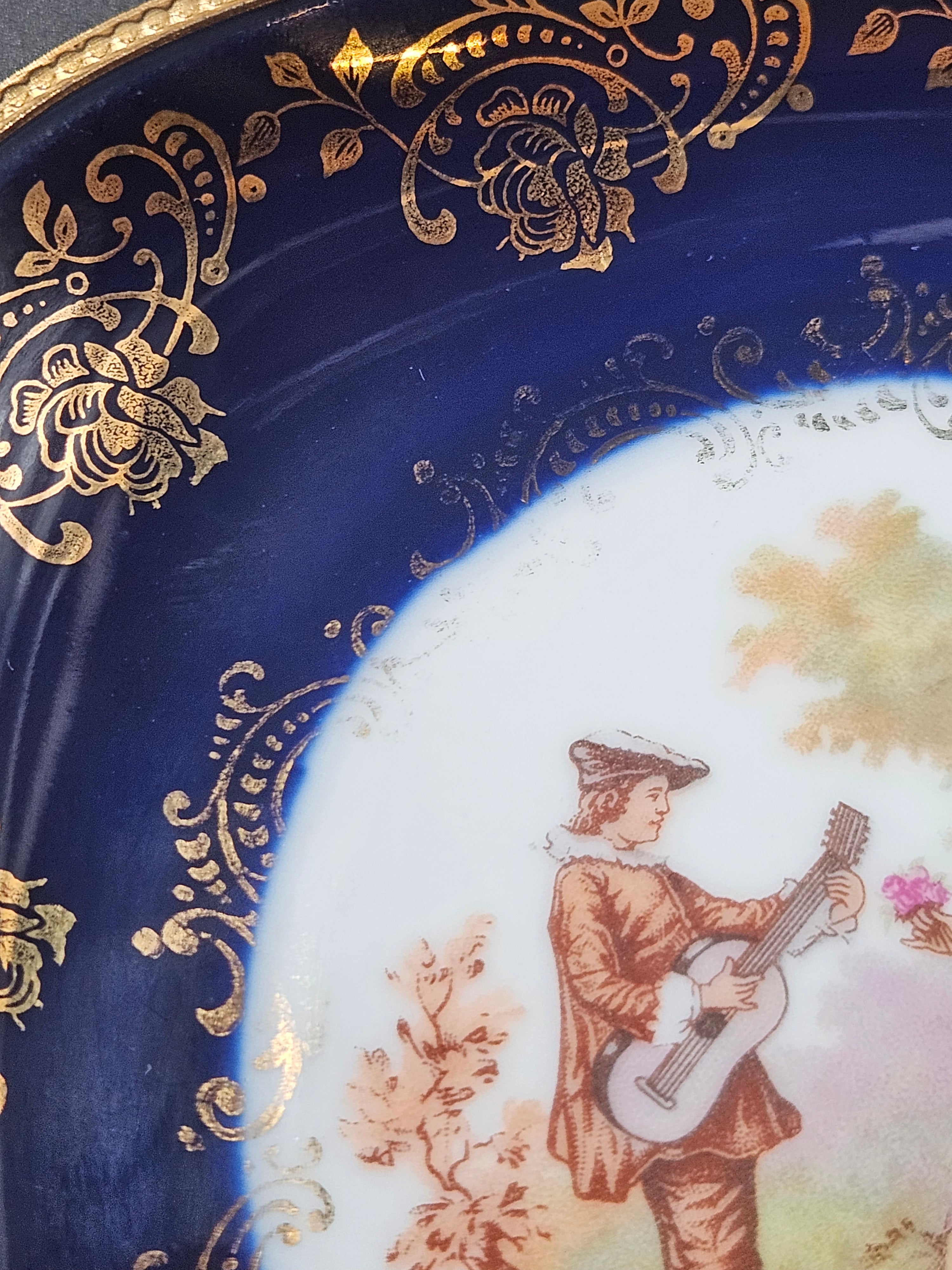 Travessa de Porcelana Limoges - Selo Ouro Fragonard - 12 cm