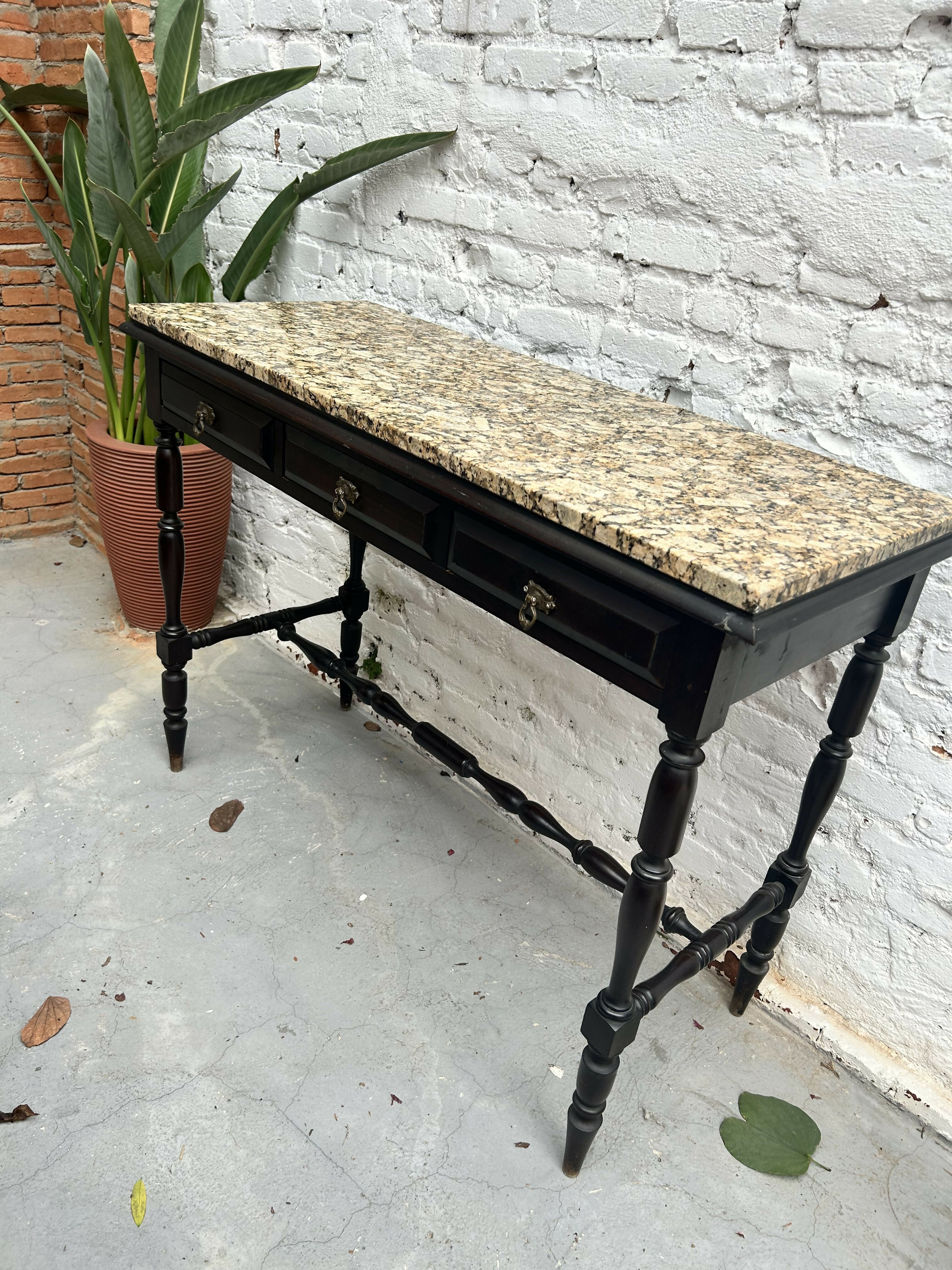 Aparador / Escrivaninha Antiga com tampo de mármore original