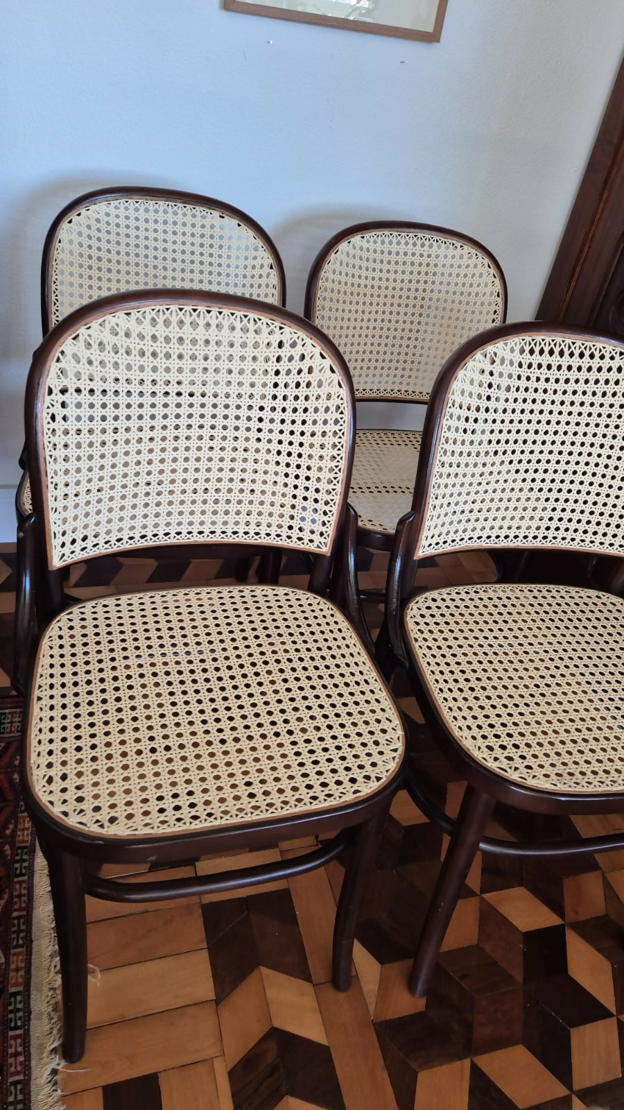 Conjunto De 4 Cadeiras Thonart Vintage