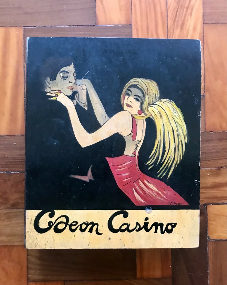 Raríssima Caixa Porta Cartão vintage pintada a mão