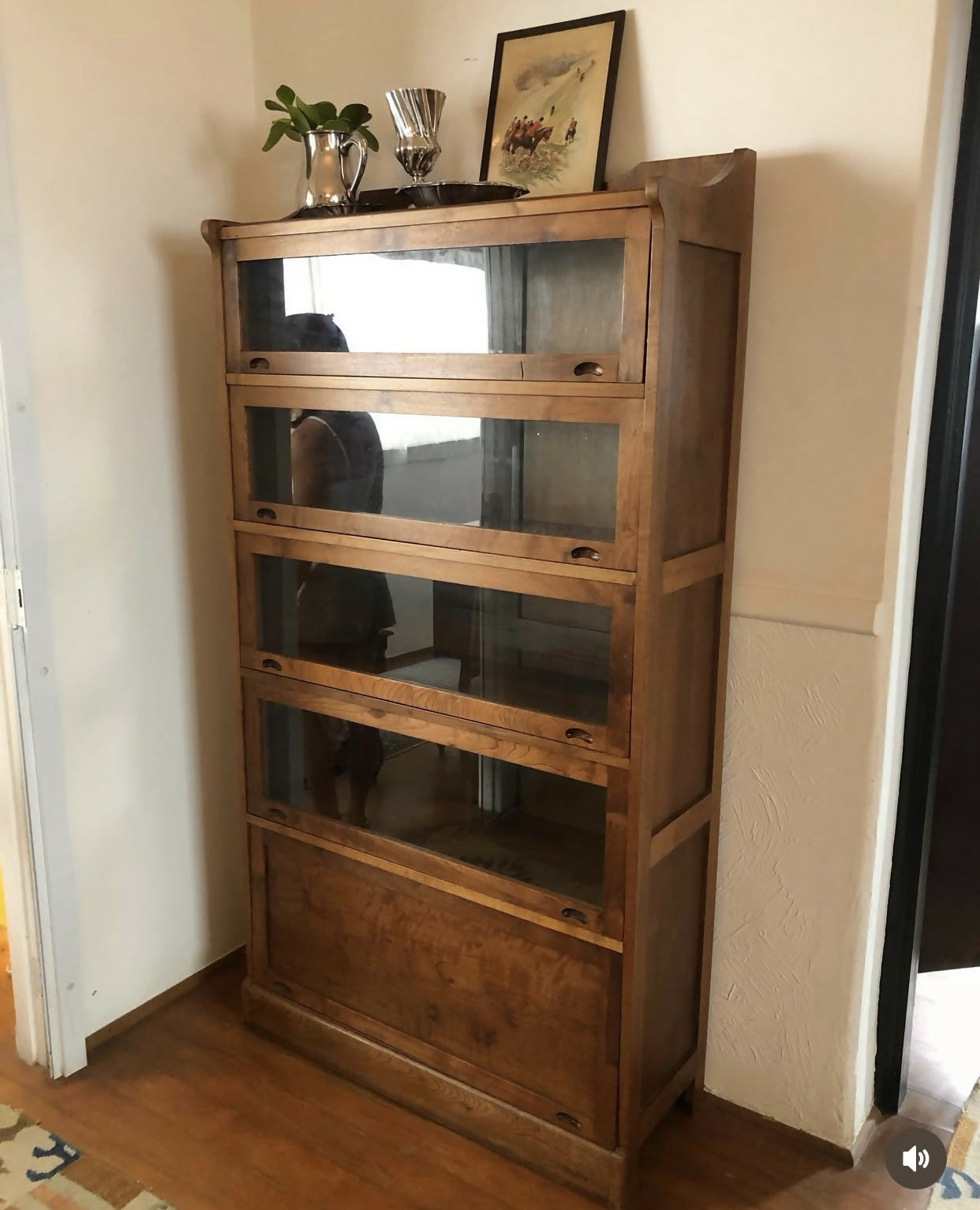 Estante / livreiro basculante em Caviúna (5 portas)